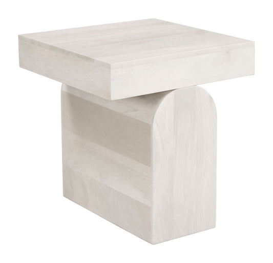 Kiel Side Table Whitewashed - Disselt Designs