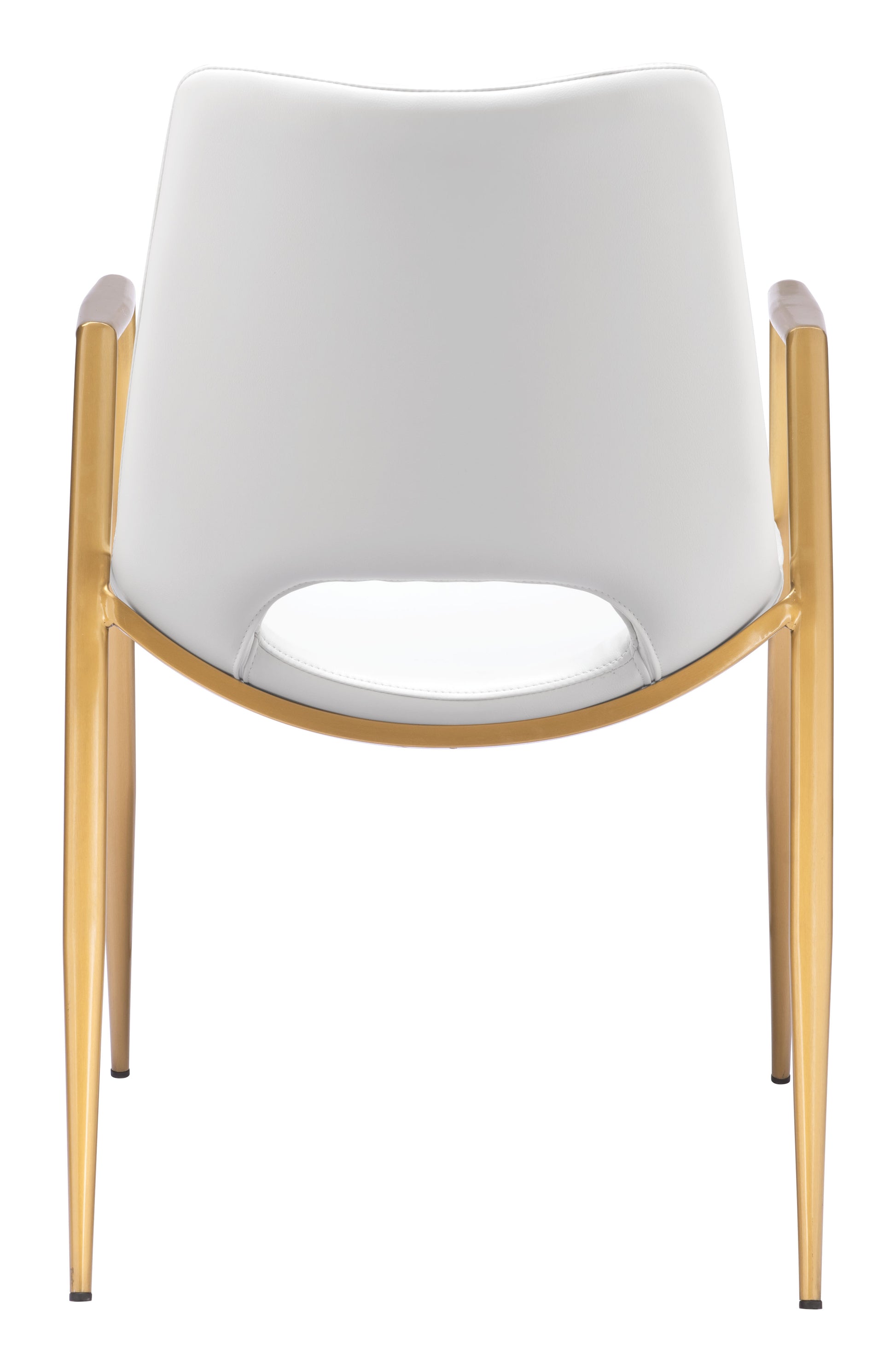 Desi Dining Chair (Set of 2) White & Gold - Disselt Designs
