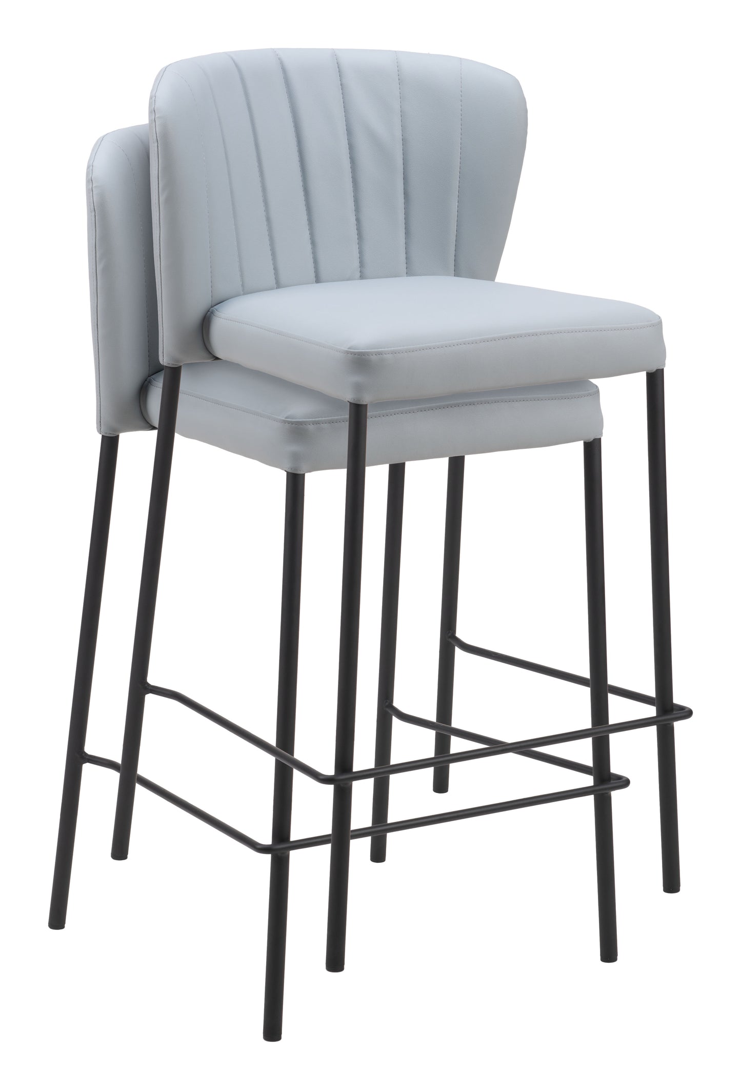 Linz Counter Stool (Set of 2) Gray - Disselt Designs