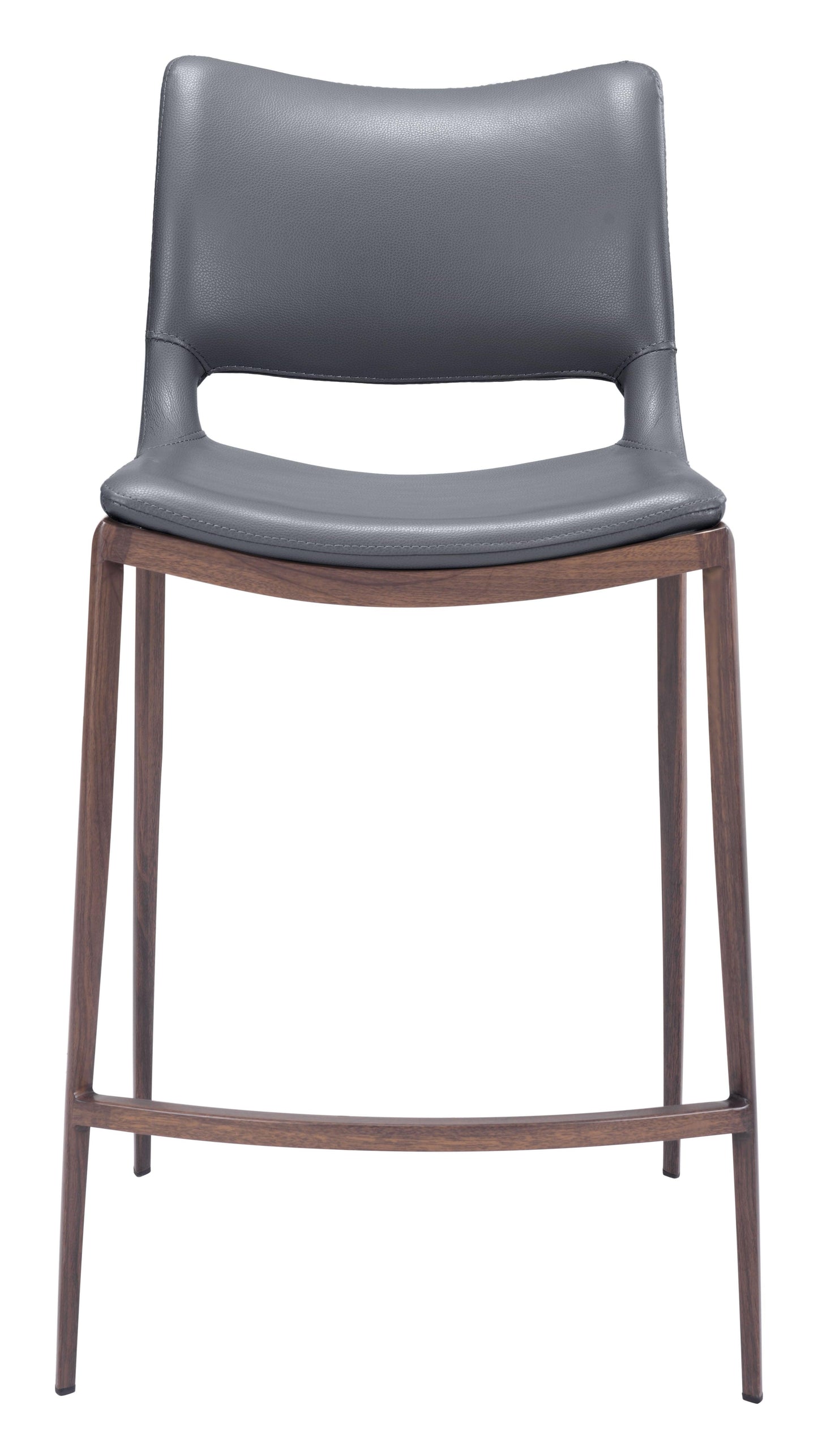 Ace Counter Stool (Set of 2) Dark Gray & Walnut - Disselt Designs