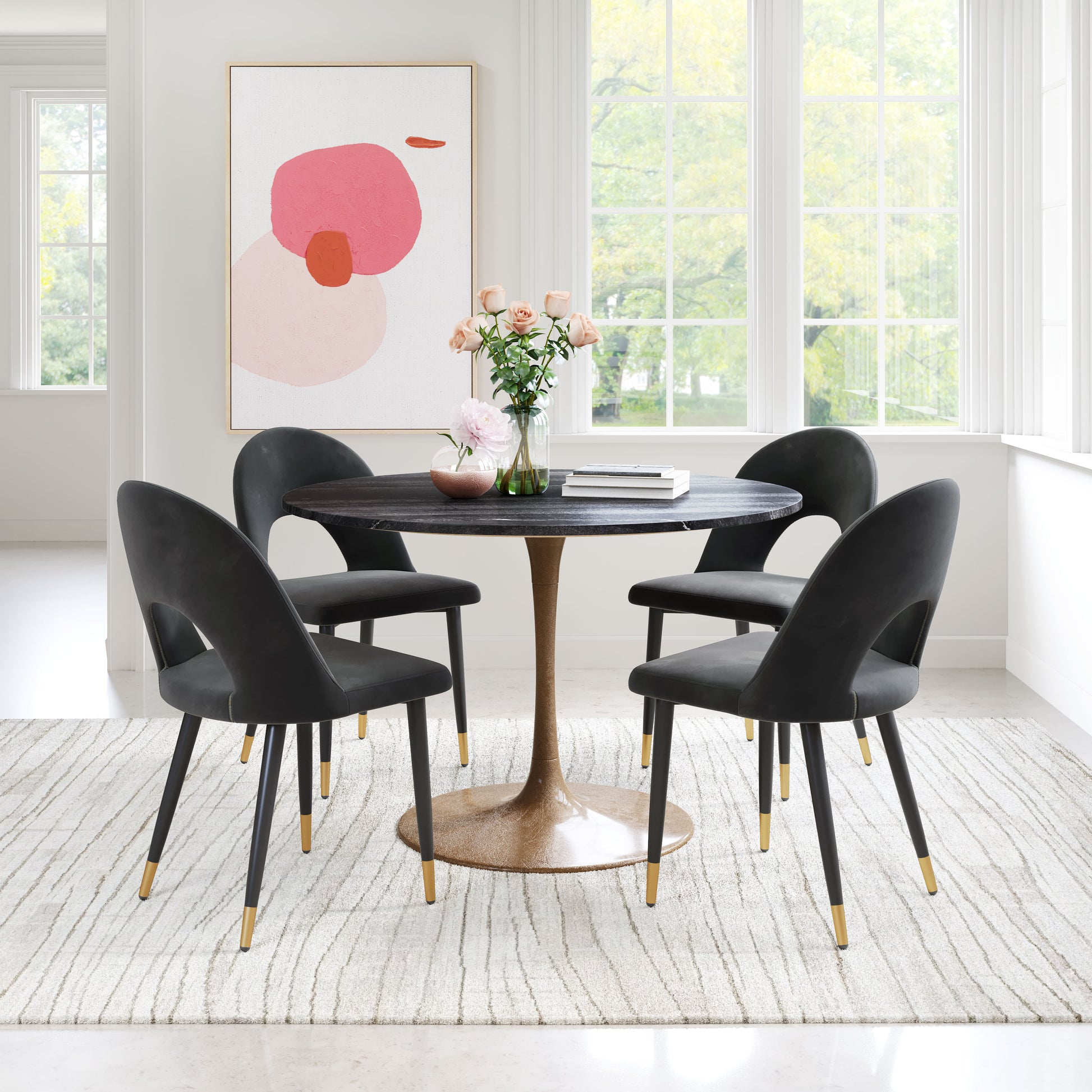 Menlo Dining Chair (Set of 2) Black - Disselt Designs