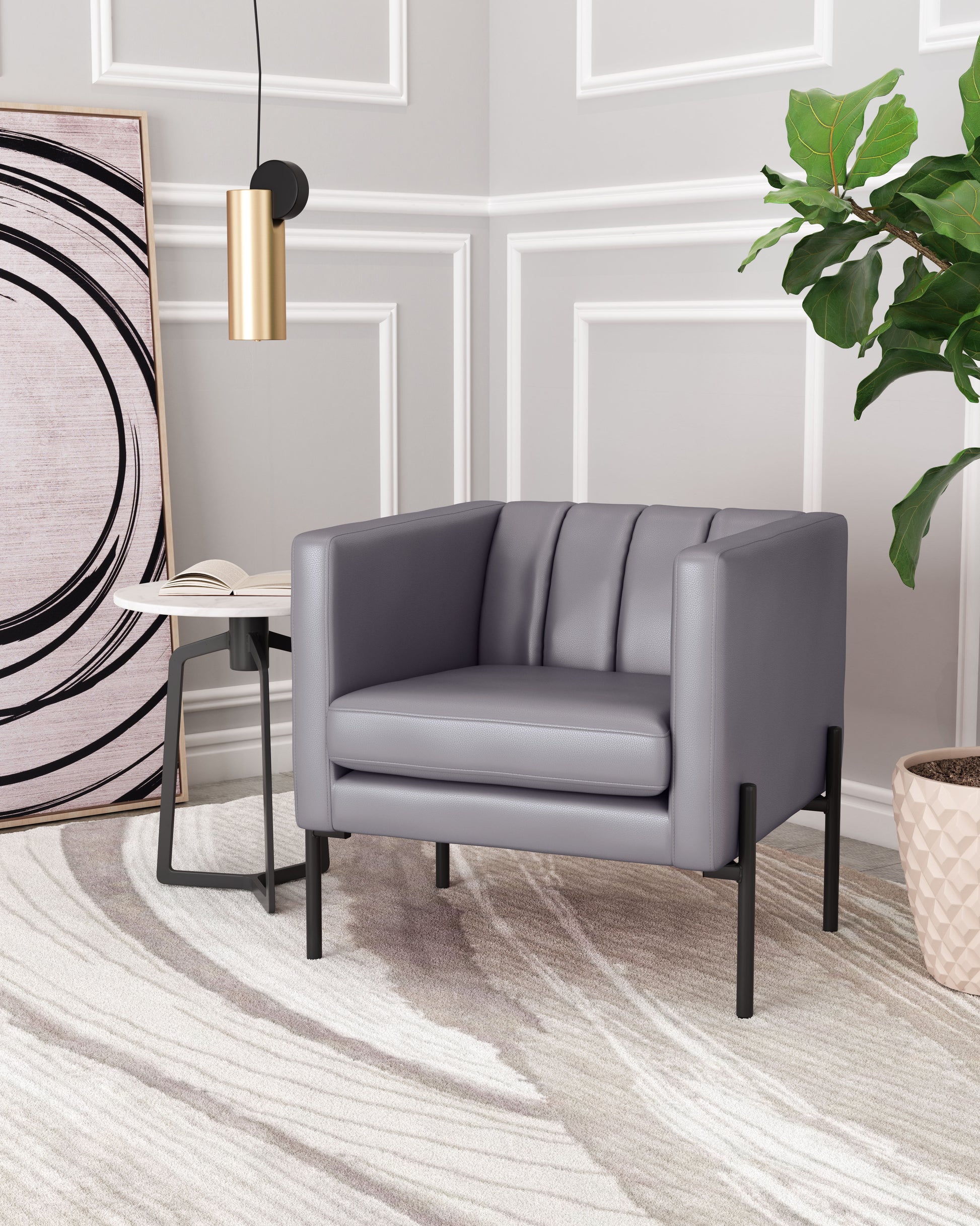 Jess Accent Chair Gray - Disselt Designs