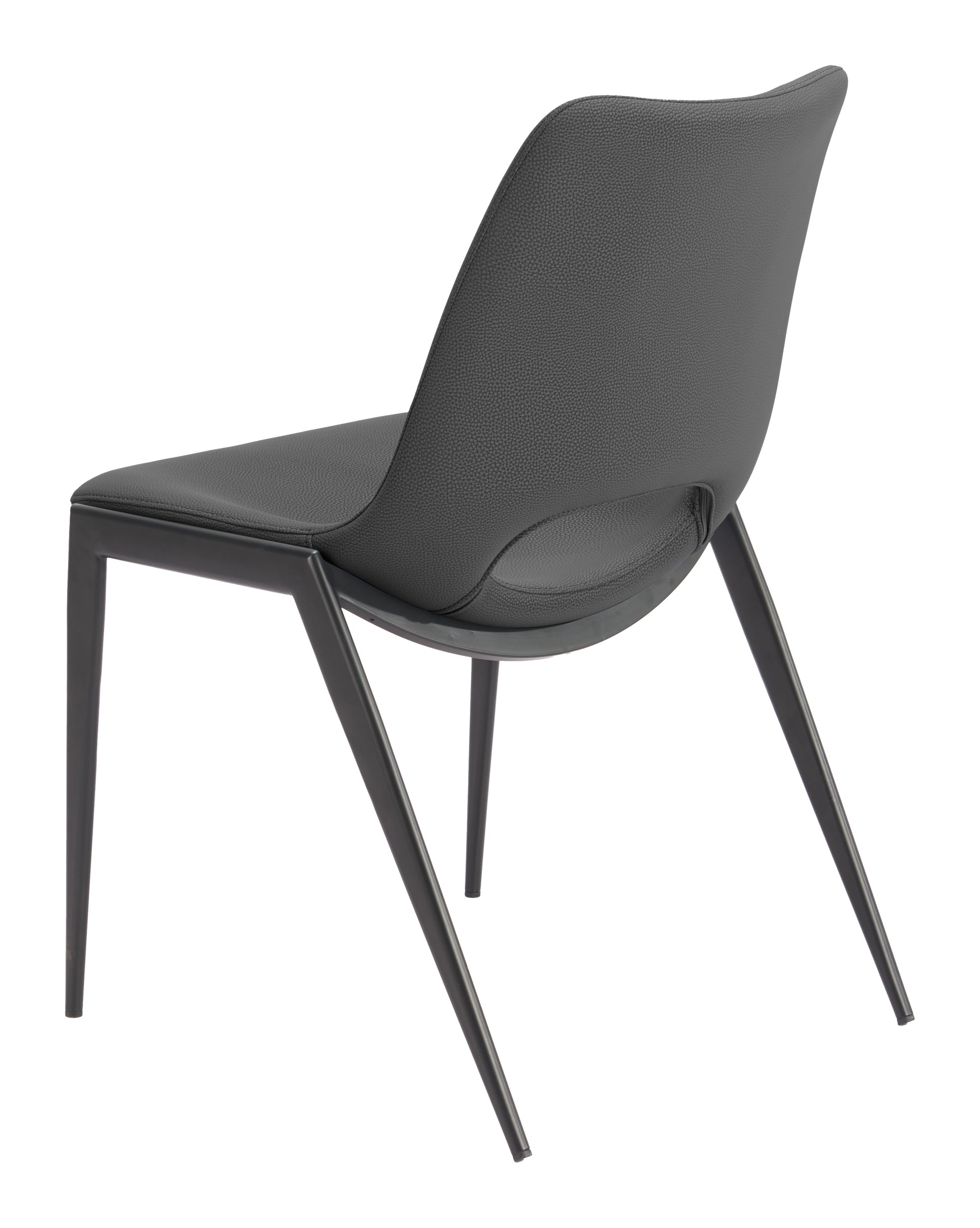 Desi Armless Dining Chair (Set of 2) Black - Disselt Designs