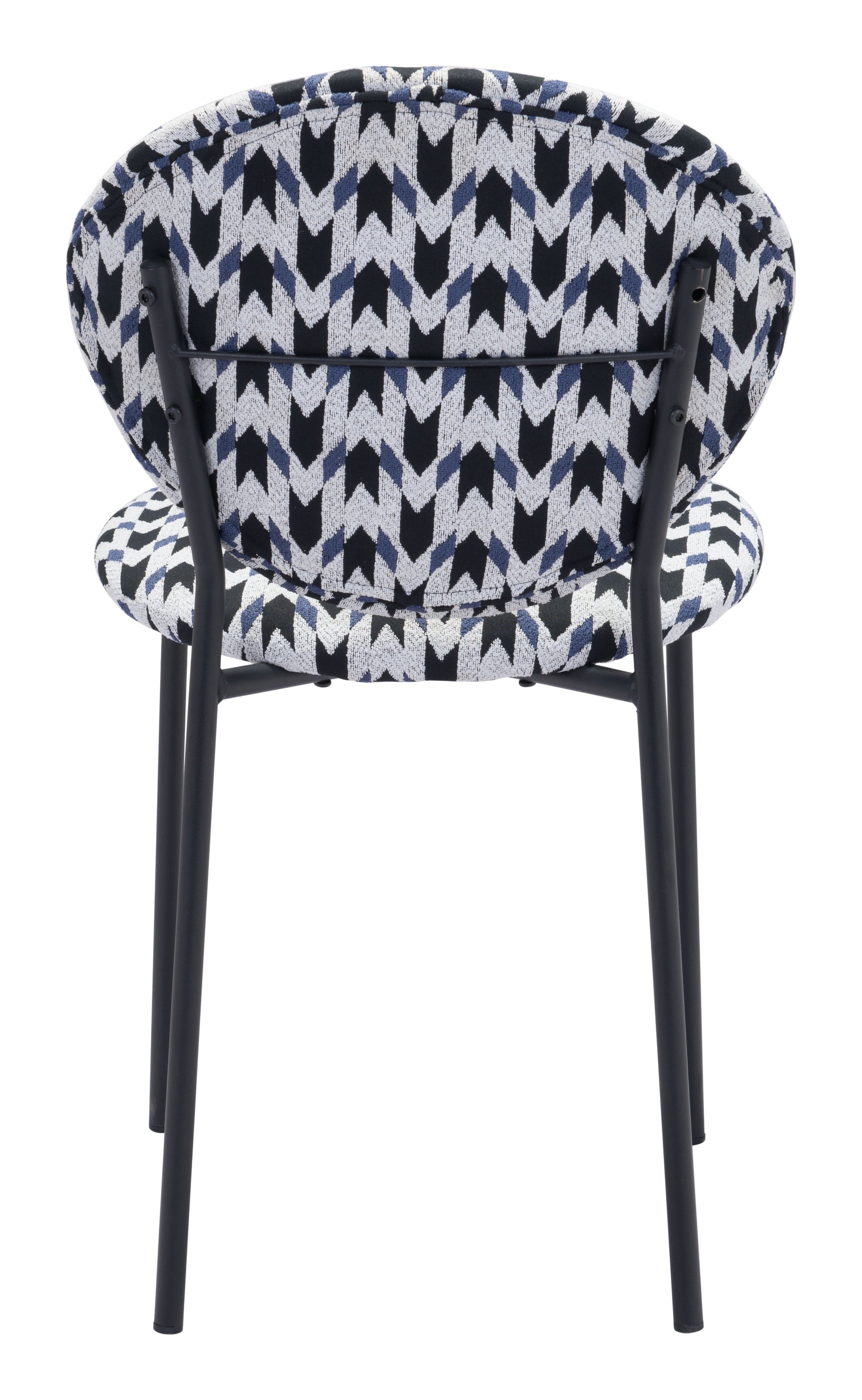 Clyde Dining Chair (Set of 2) Geometric Print & Black - Disselt Designs