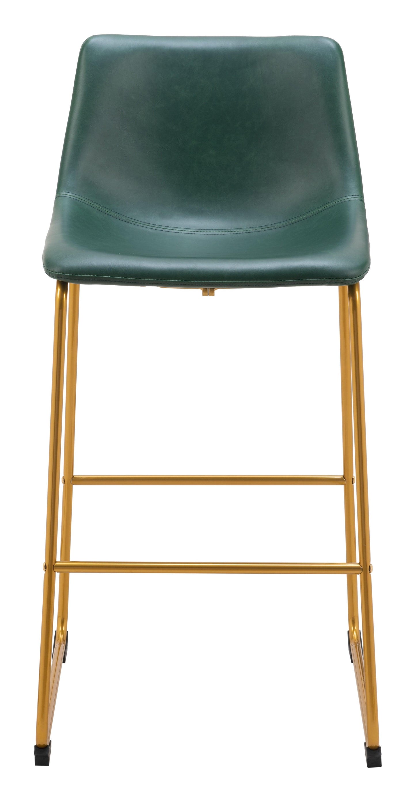 Augusta Barstool (Set of 2) Green & Gold - Disselt Designs