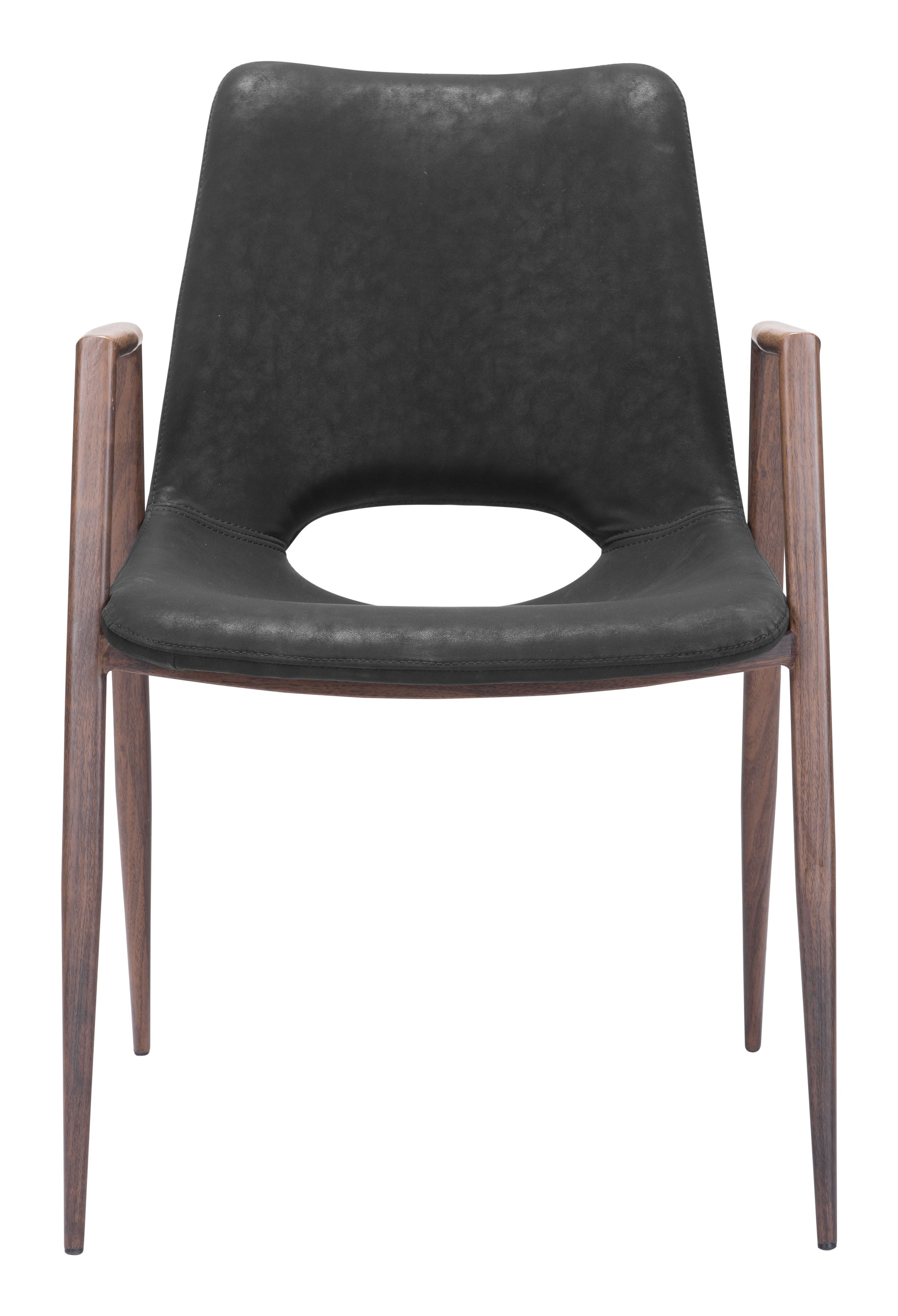 Desi Dining Chair (Set of 2) Black & Walnut - Disselt Designs