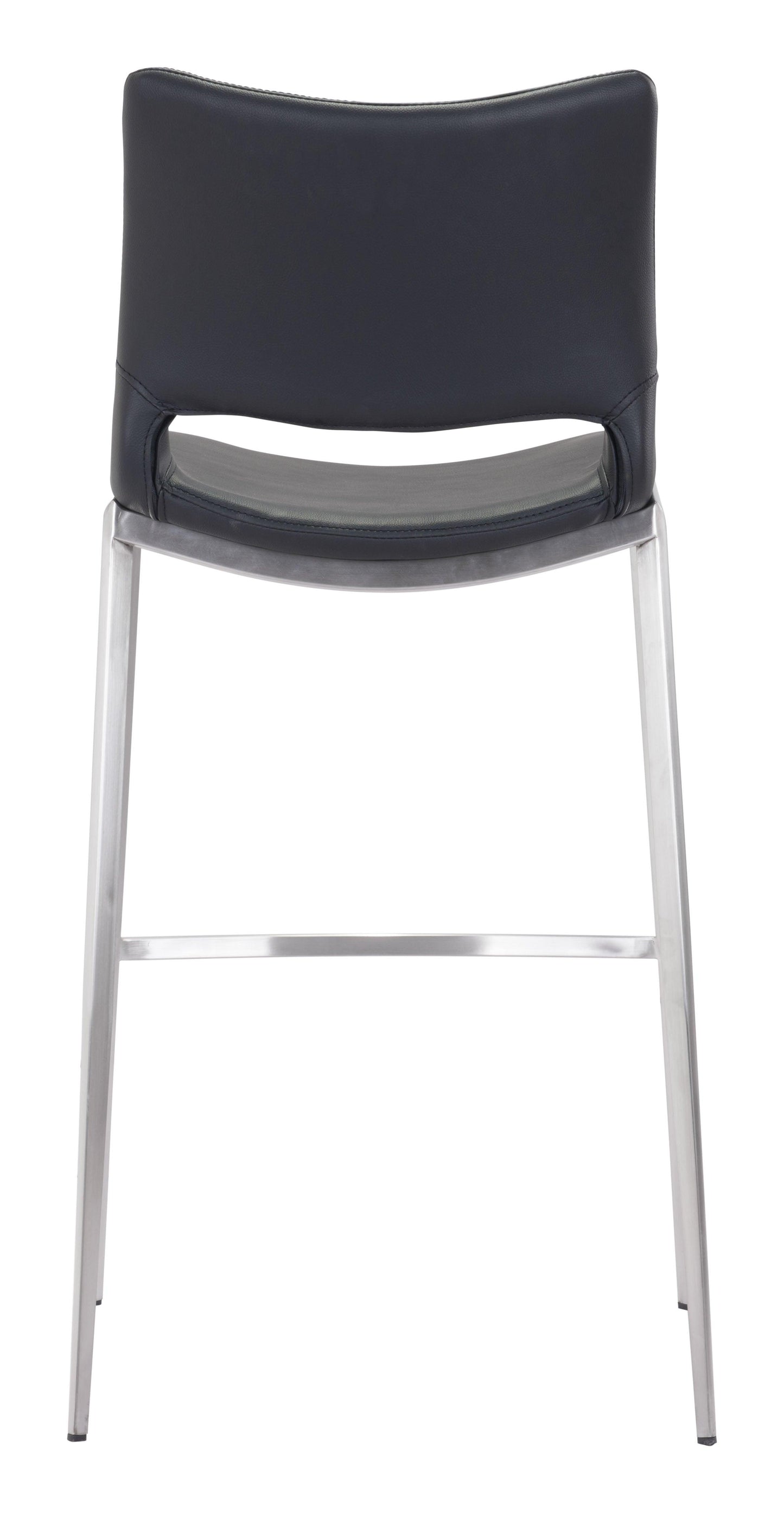 Ace Barstool (Set of 2) Black & Silver - Disselt Designs