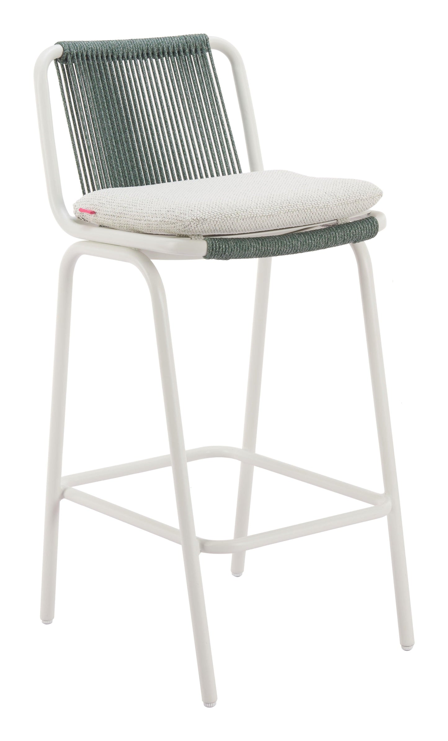 Luft Barstool (Set of 2) White & Green - Disselt Designs