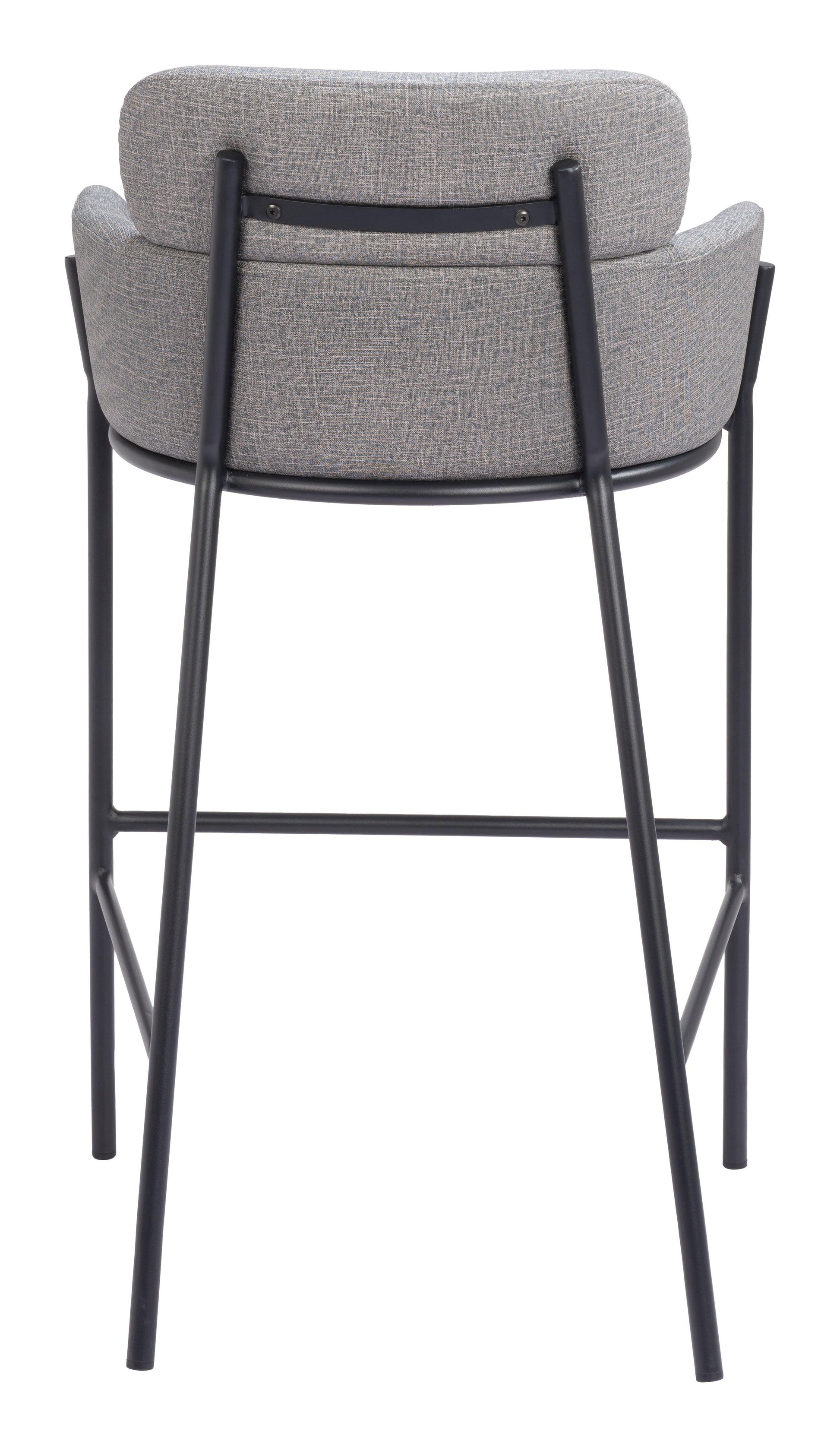 Bremor Barstool Slate Gray - Disselt Designs