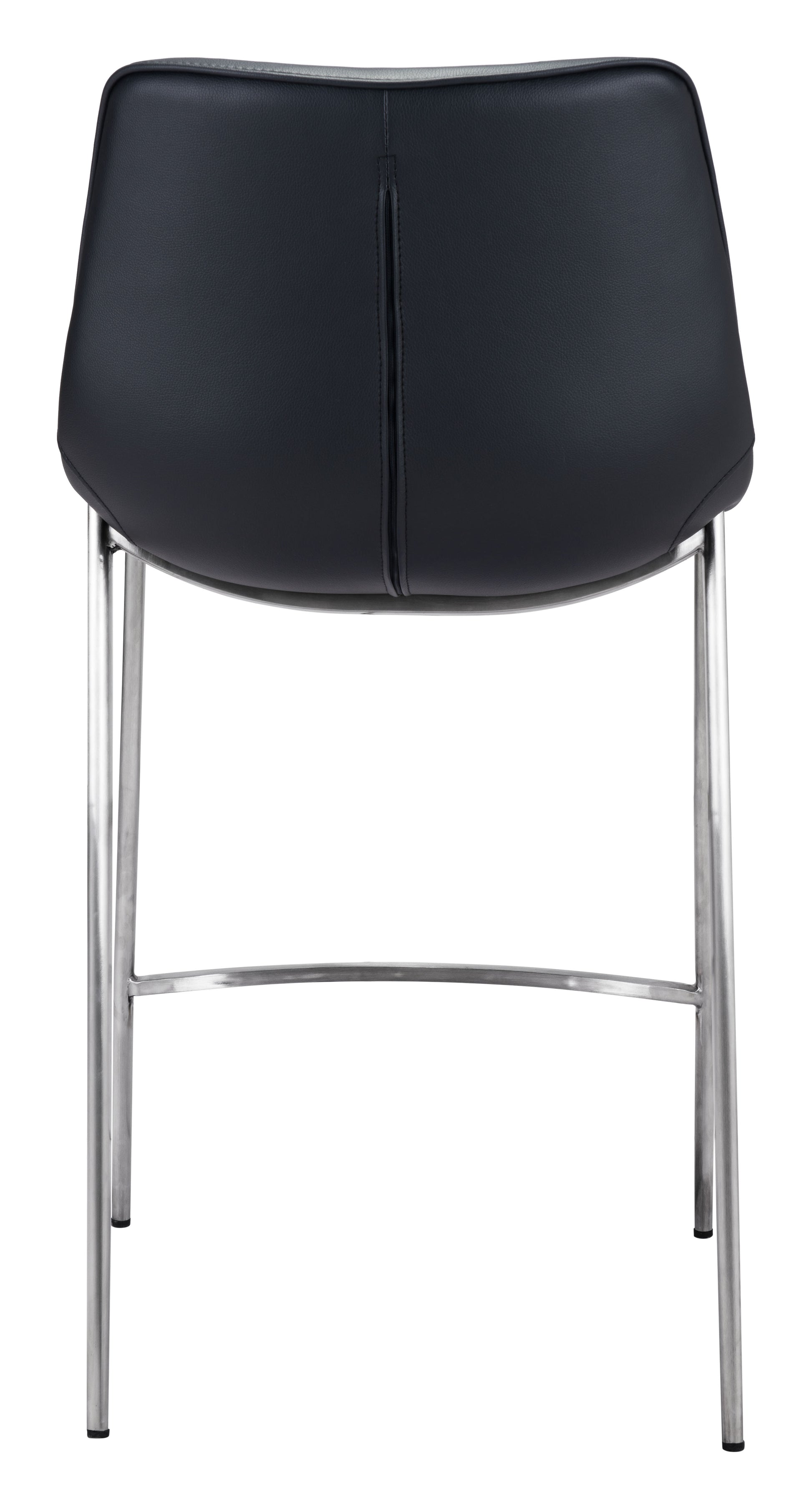 Magnus Counter Stool (Set of 2) Black & Silver - Disselt Designs