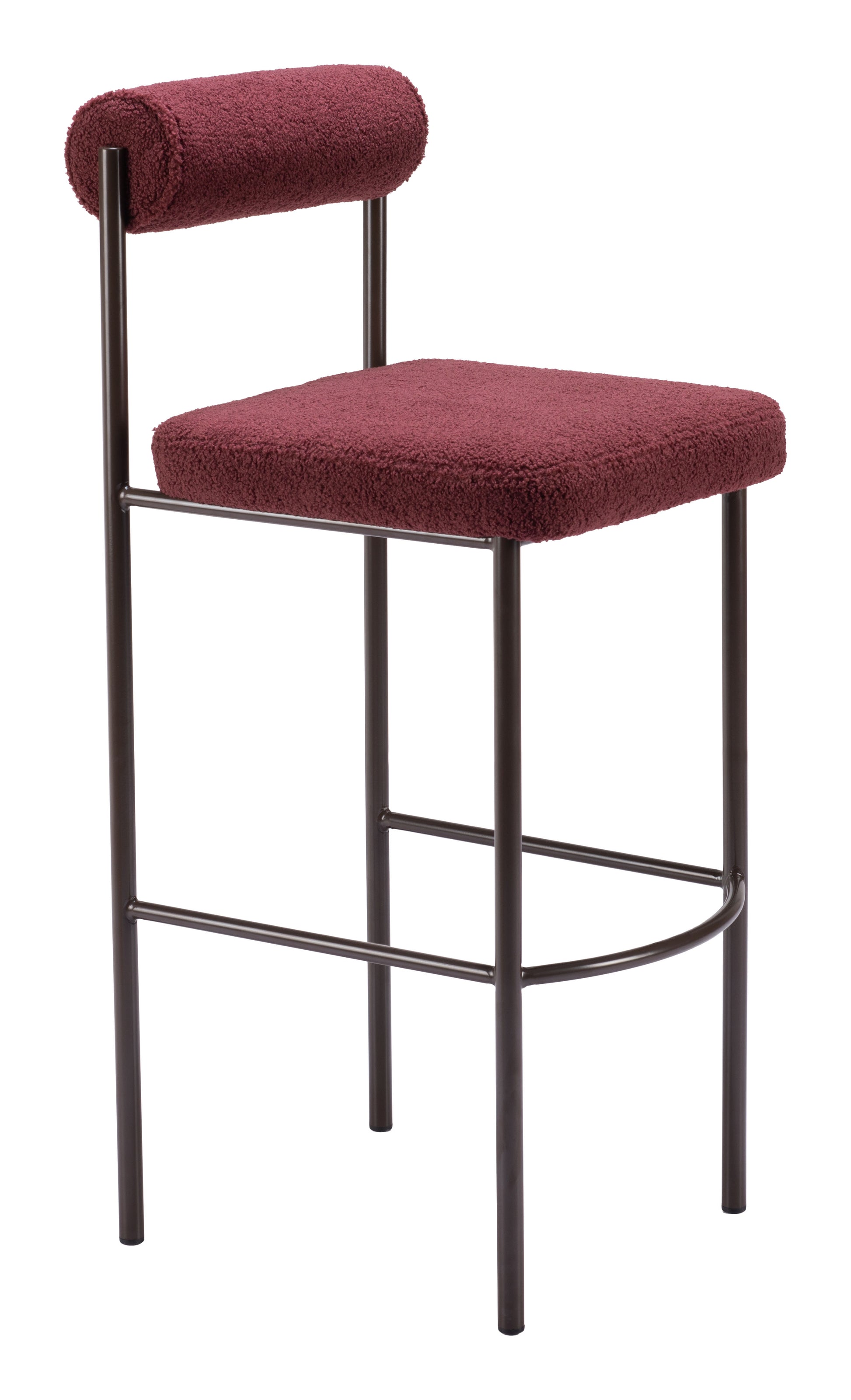 Livorno Barstool (Set of 2) Red & Bronze - Disselt Designs