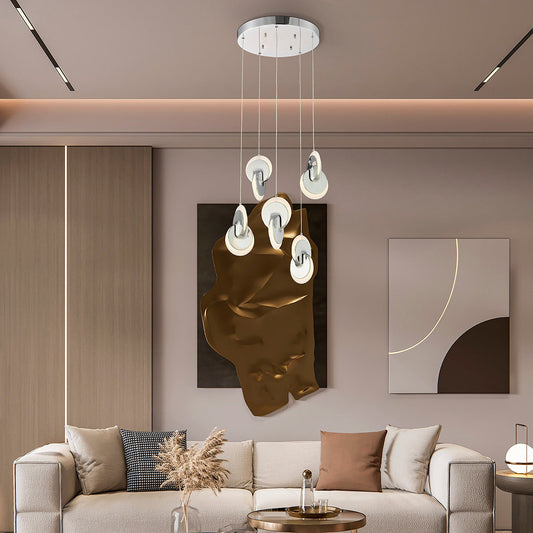 Deuterium Round Chandelier // Chrome - Disselt Designs