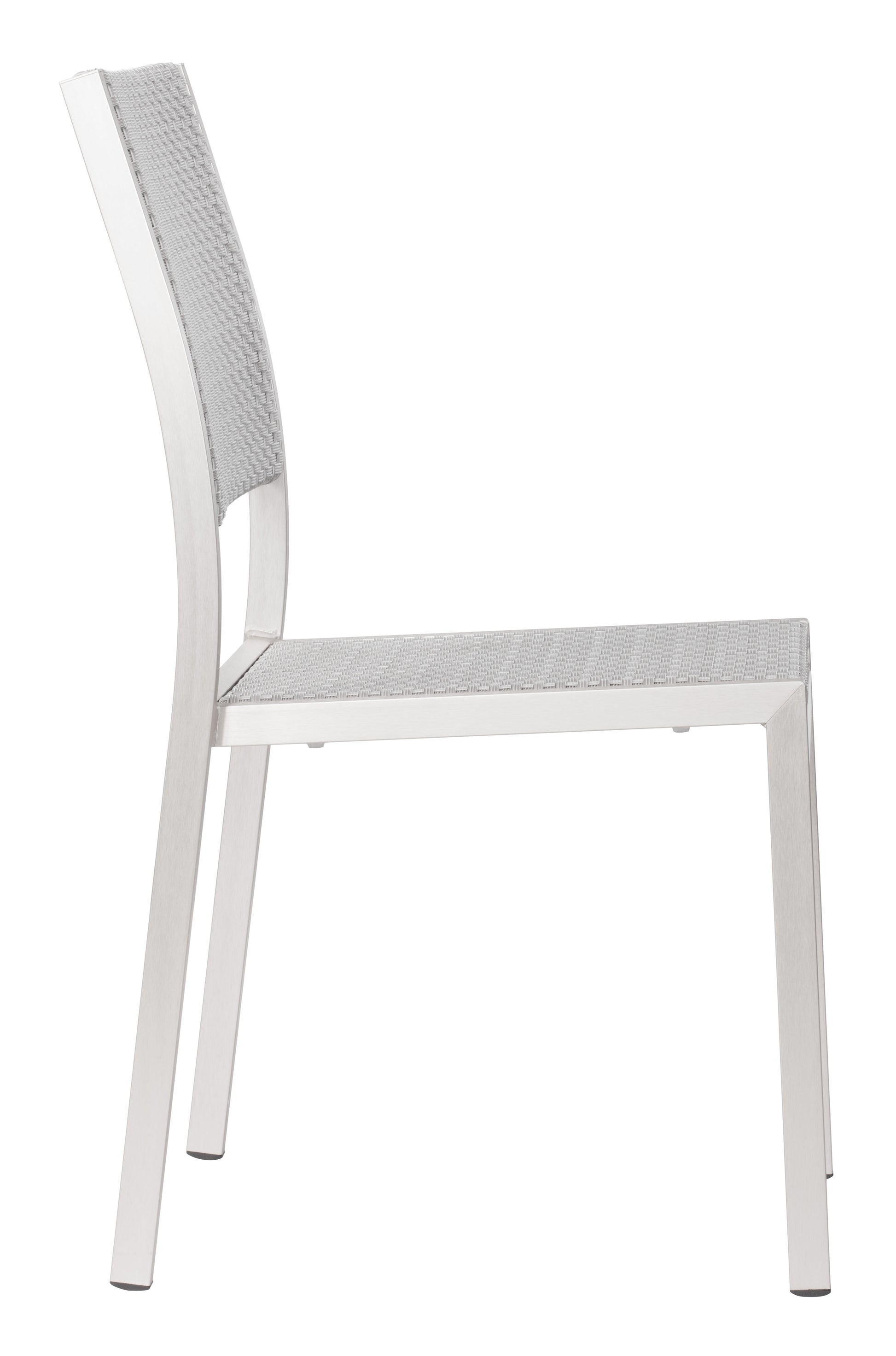 Metropolitan Armless Dining Chair (Set of 2) Gray & Silver - Disselt Designs