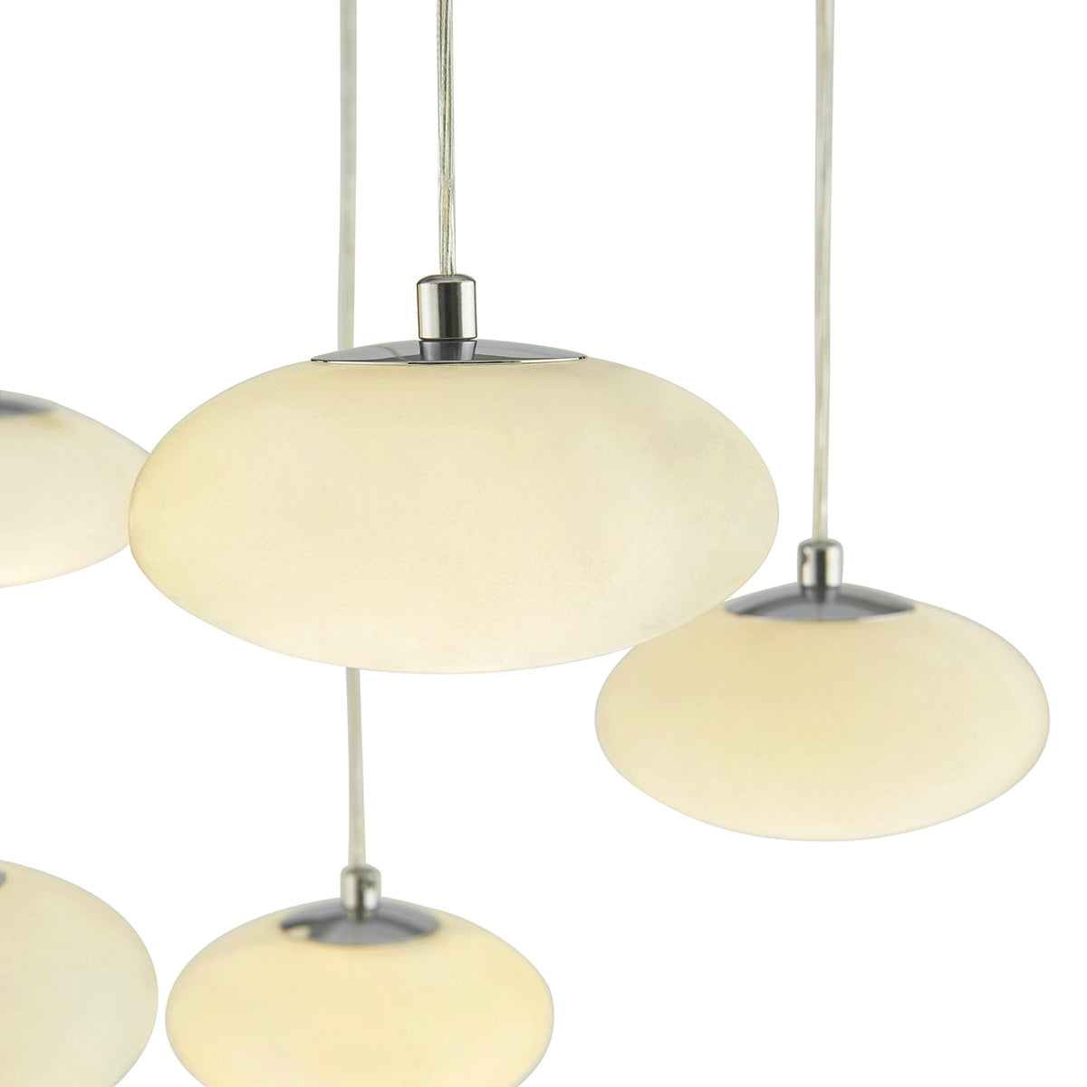Spanish Alabaster Rectangular Chandelier // Chrome - Disselt Designs