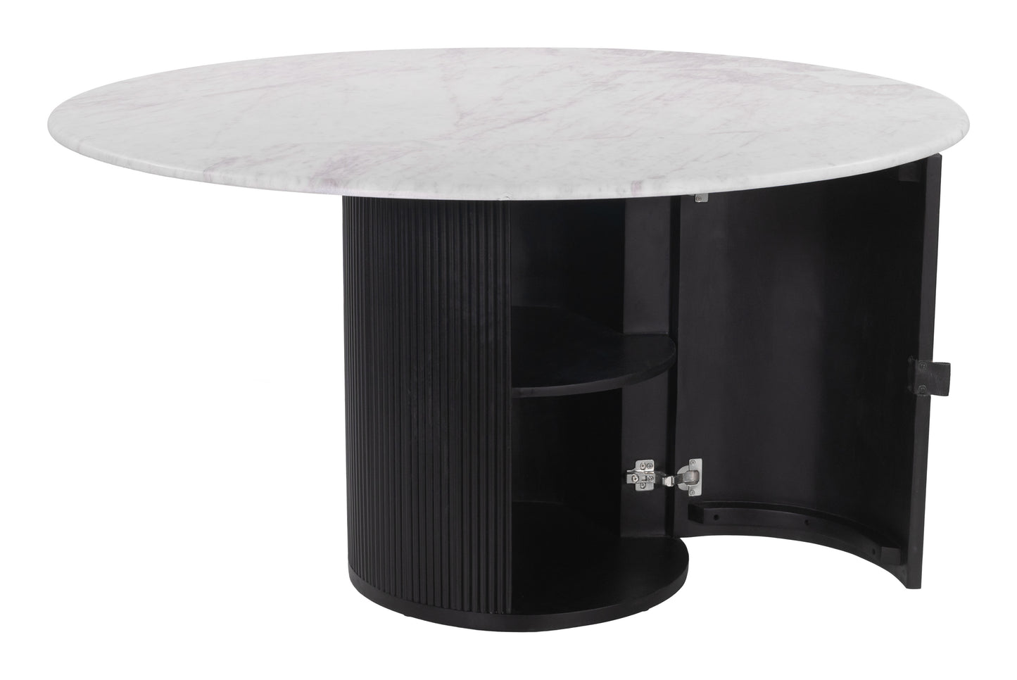 Izola Dining Table White & Black - Disselt Designs