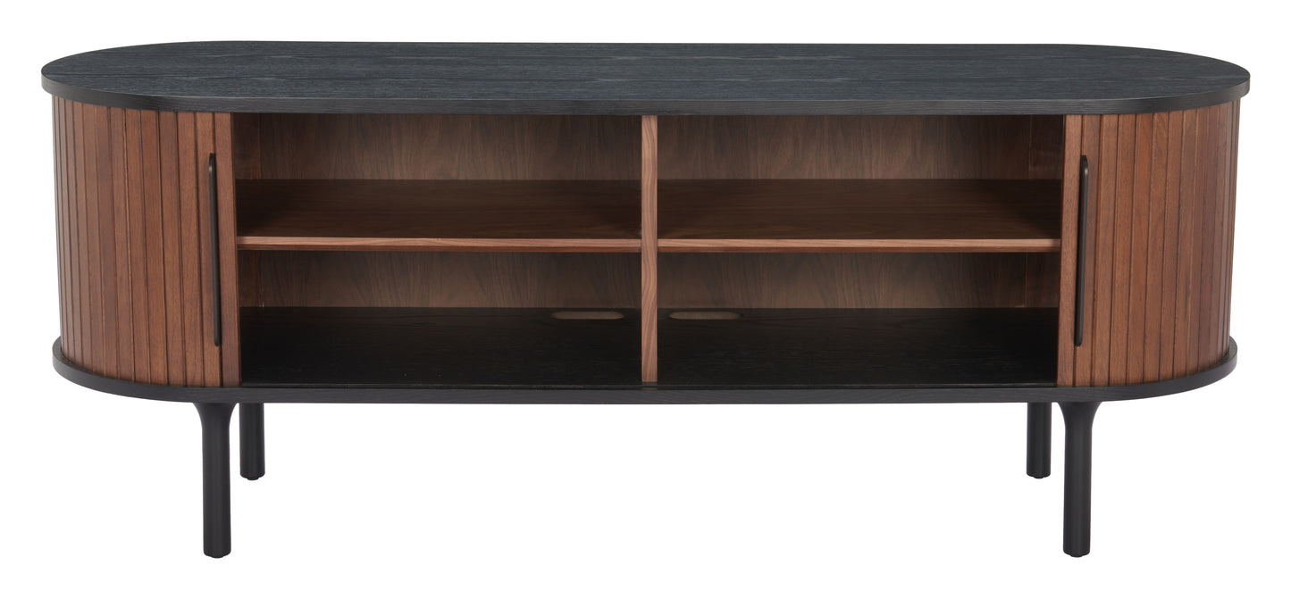 Koriana Entertainment Stand Black & Walnut - Disselt Designs