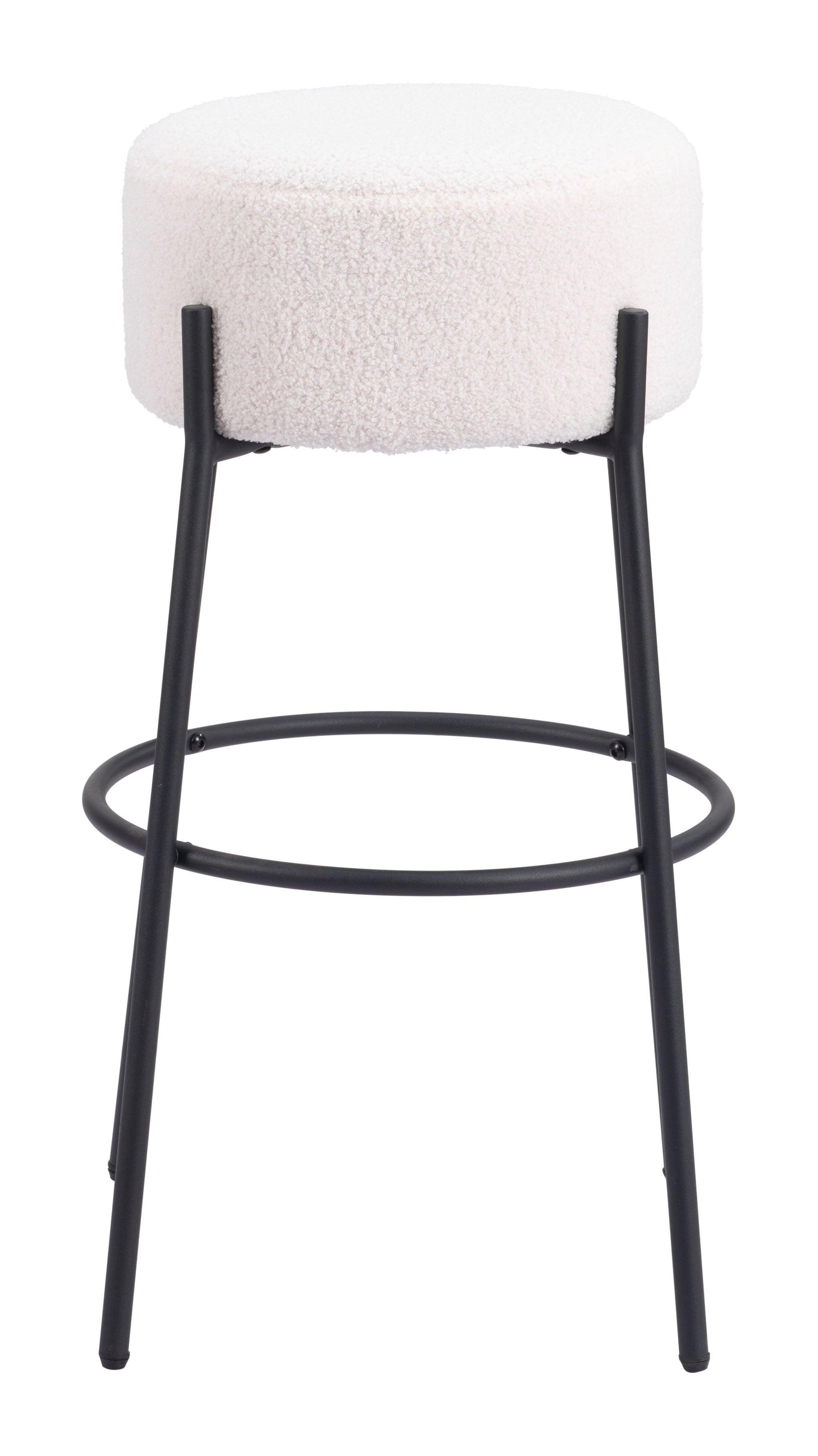 Blanche Barstool (Set of 2) Ivory - Disselt Designs