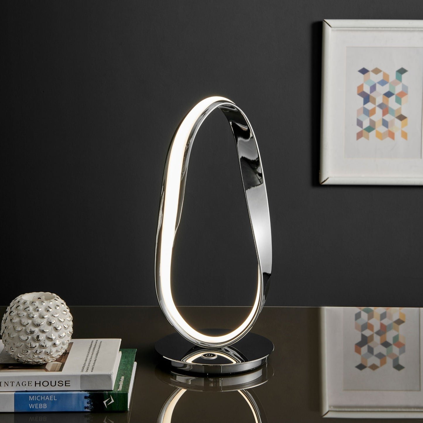 Carter Table Lamp // Chrome - Disselt Designs