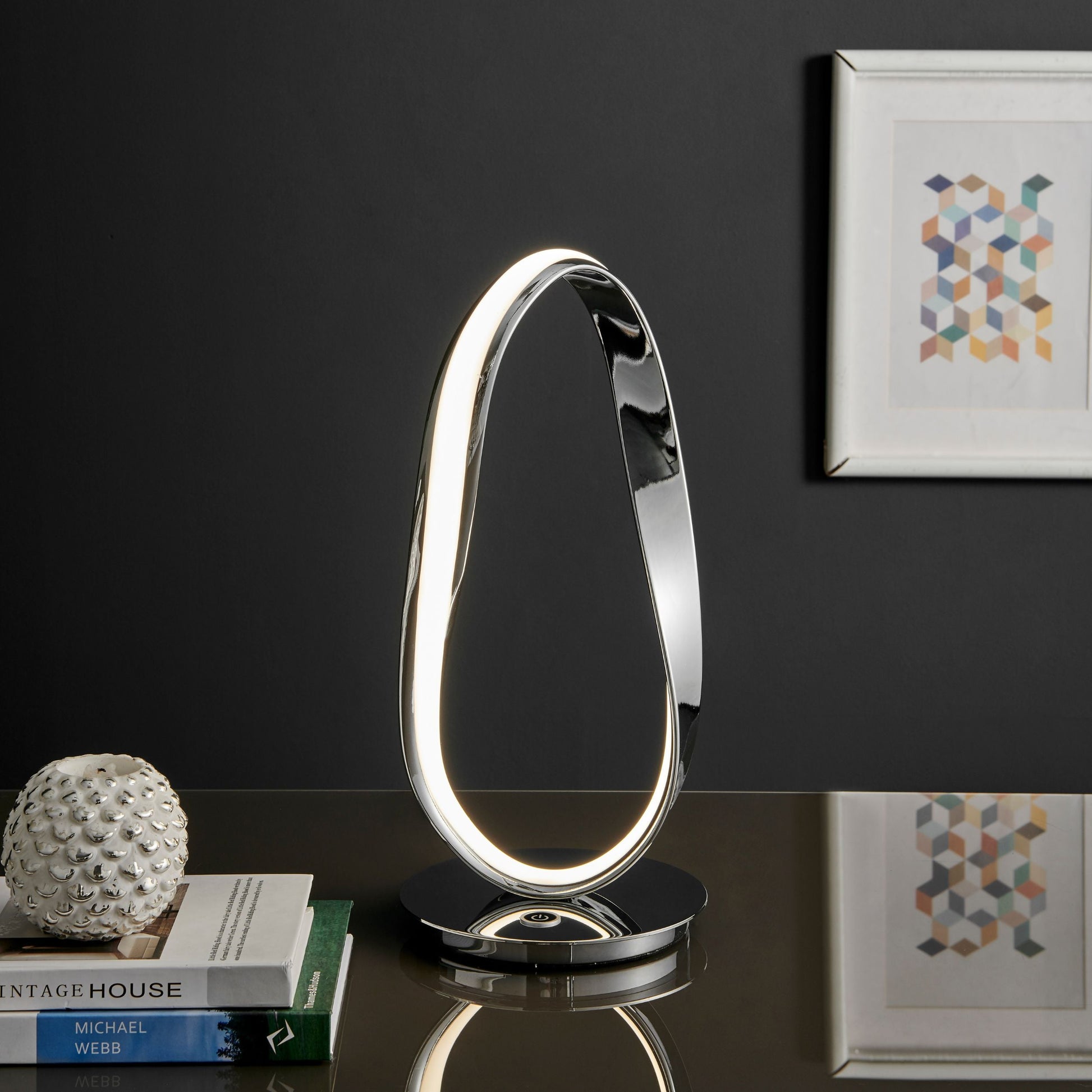 Carter Table Lamp // Chrome - Disselt Designs
