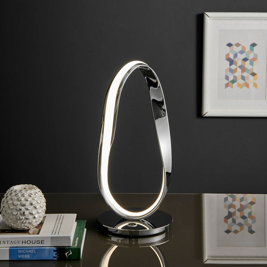 Carter Table Lamp // Chrome - Disselt Designs