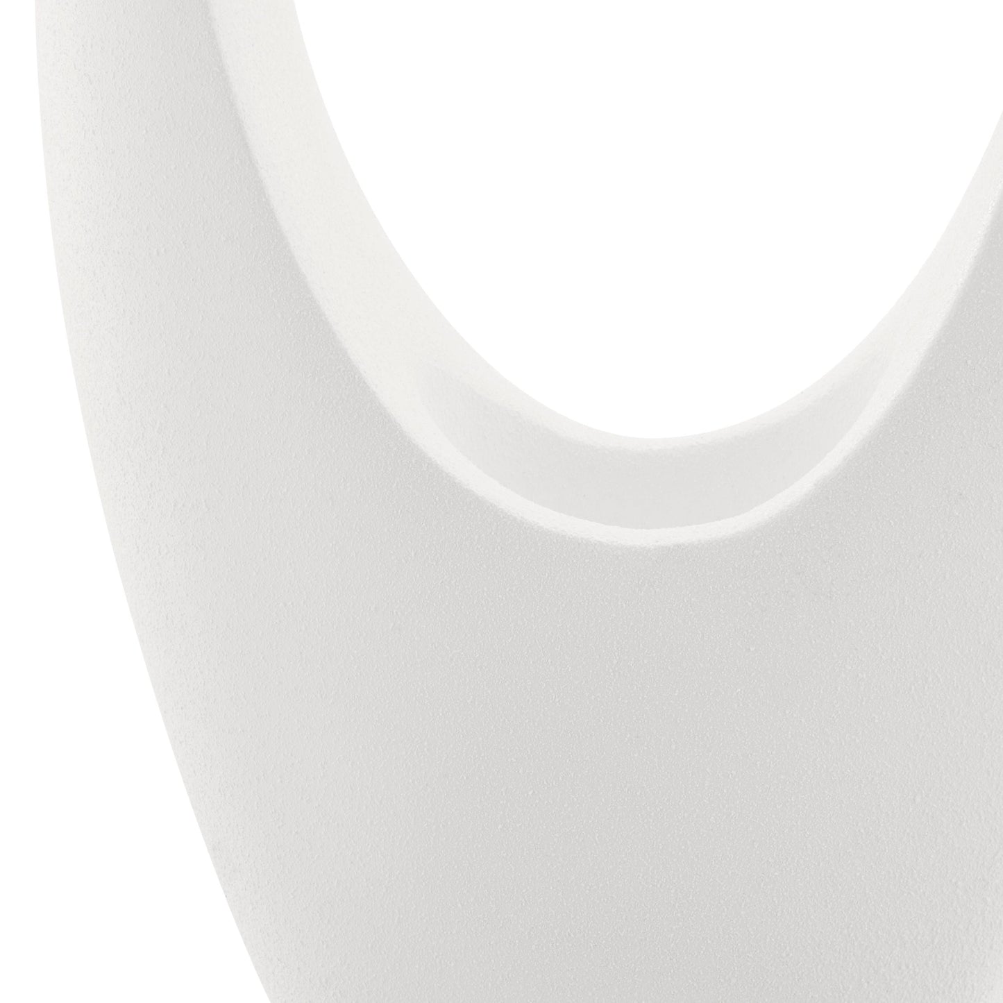 Mandolin Small Floor Vase Sculpture // Frosted White - Disselt Designs