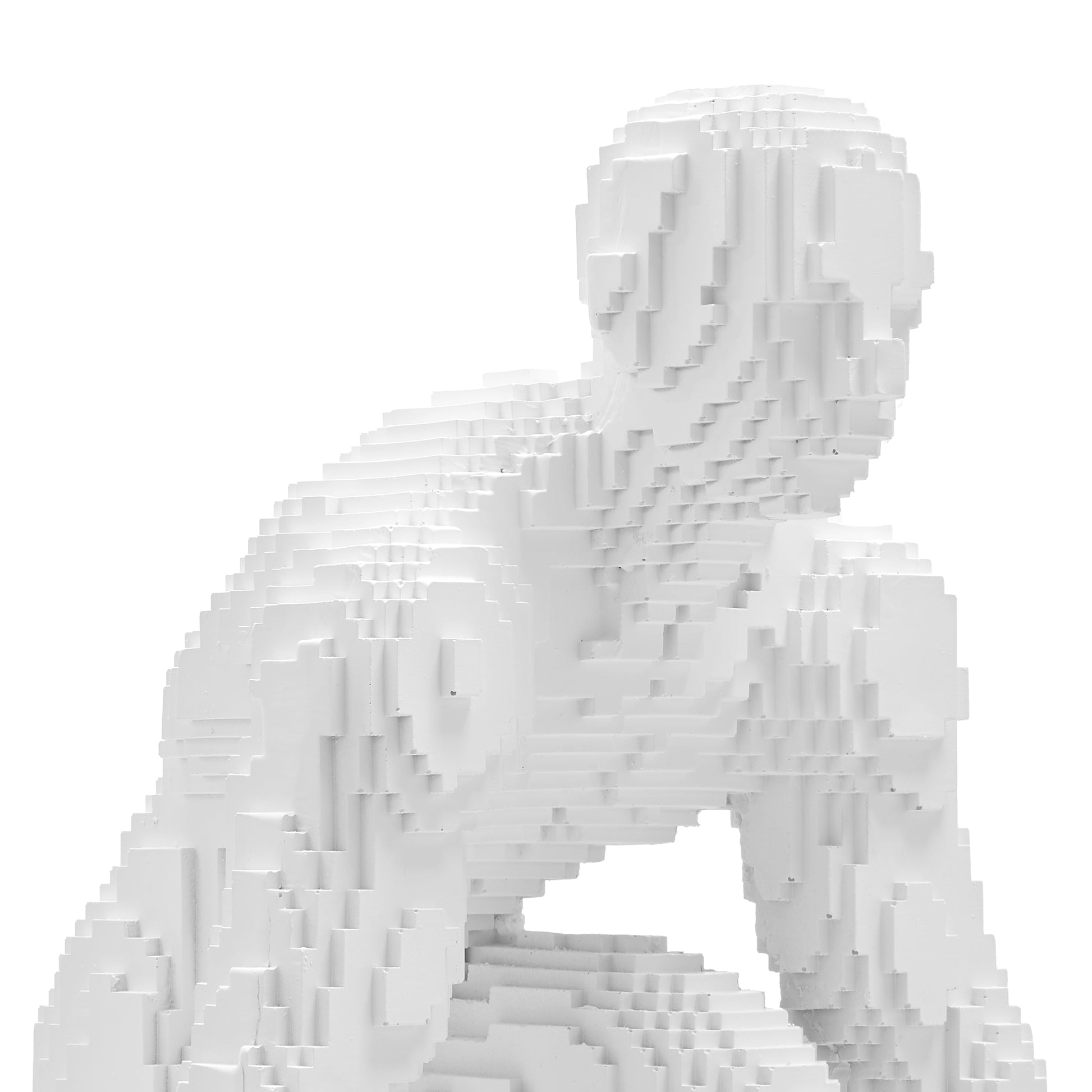 Pixel Running Man // Matte White - Disselt Designs