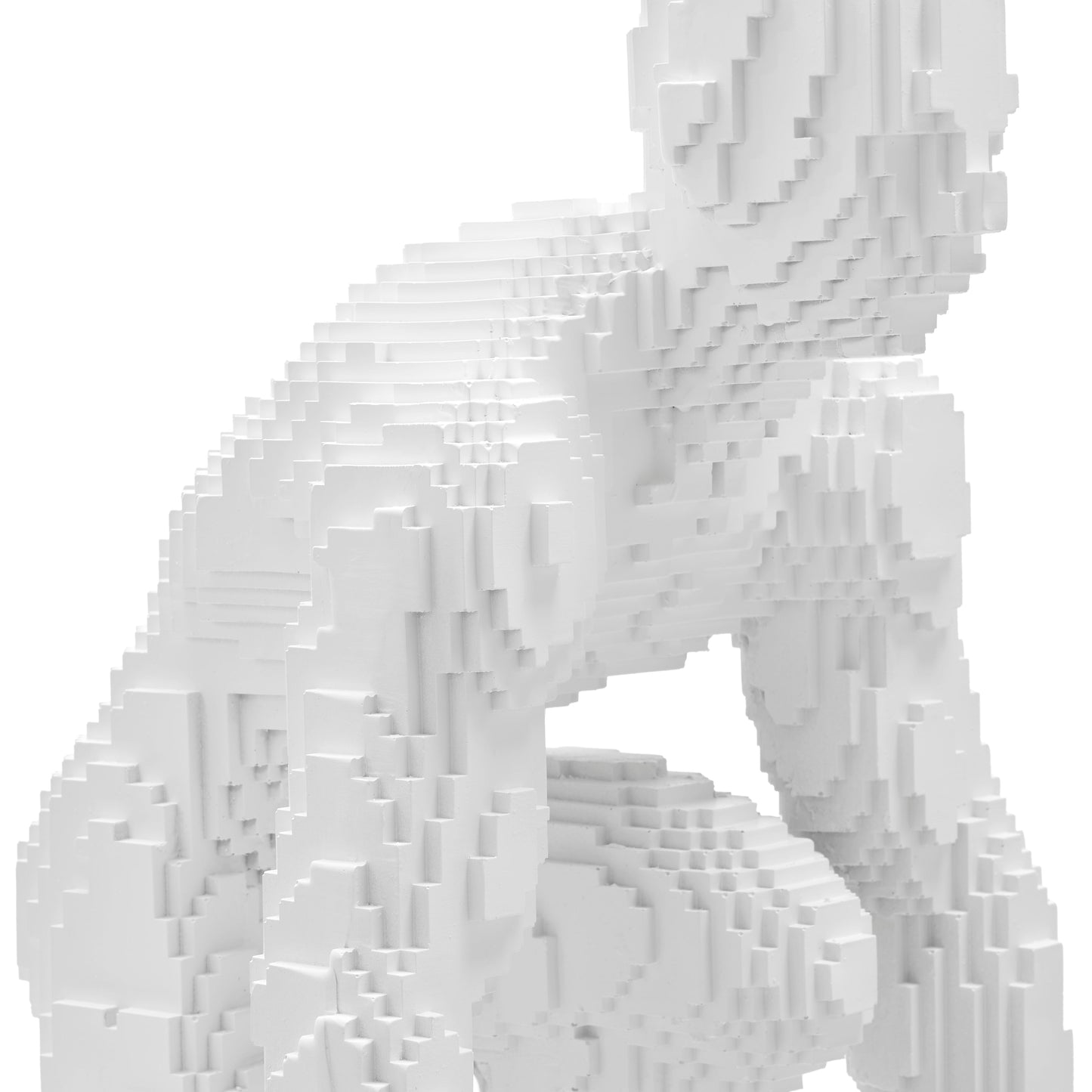 Pixel Running Man // Matte White - Disselt Designs