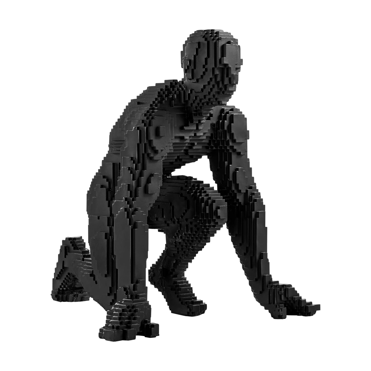 Pixel Running Man // Matte Black - Disselt Designs