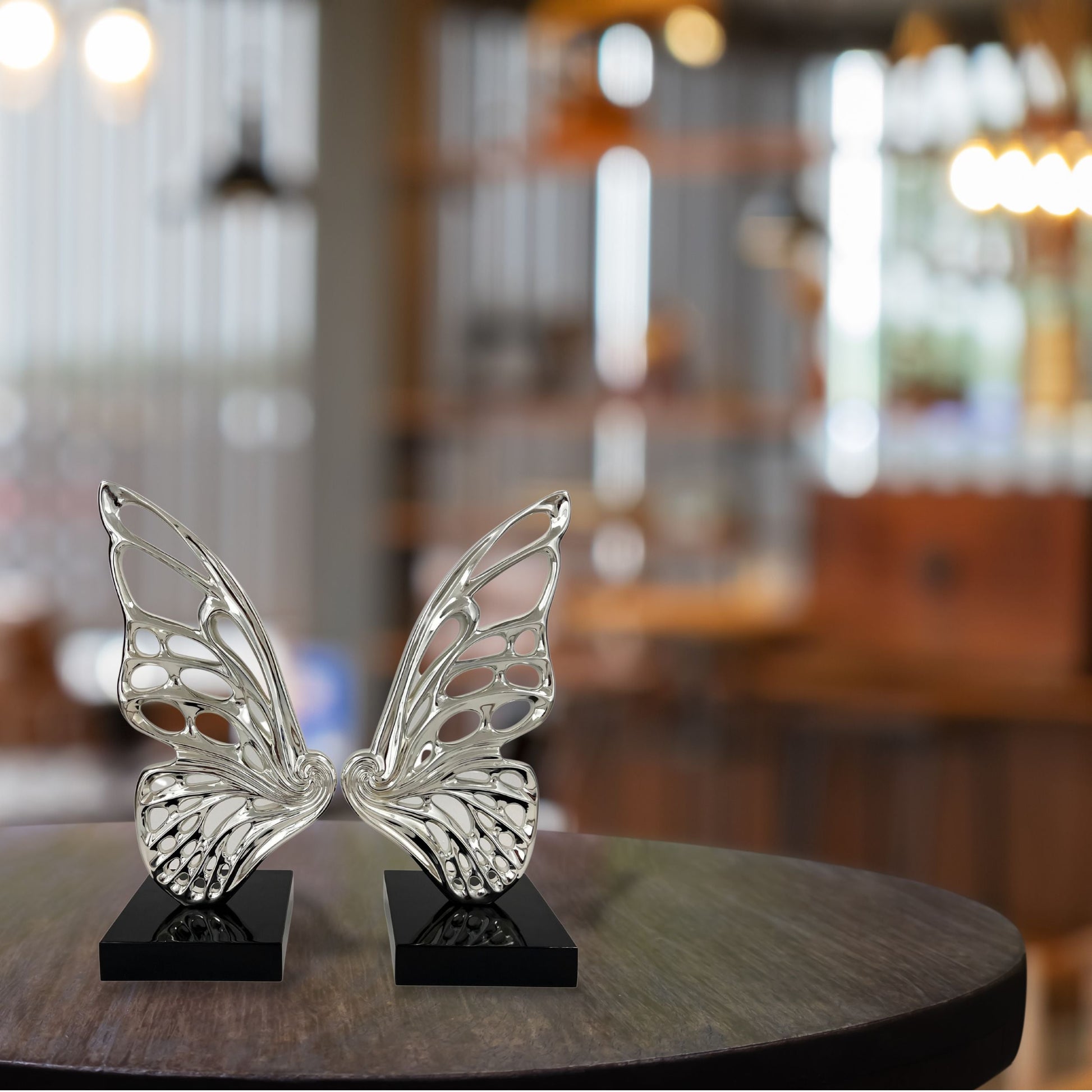 Butterfly Wings Sculpture // Chrome - Disselt Designs