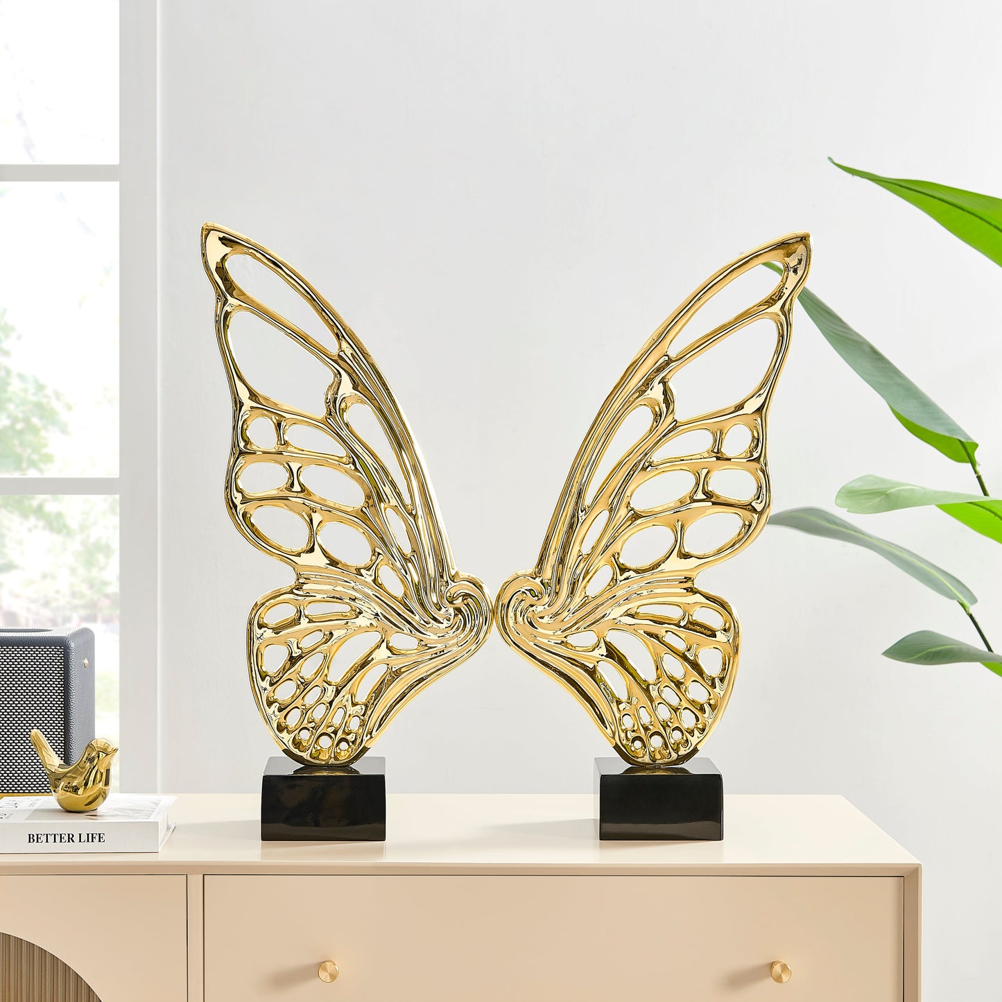 Butterfly Wings Sculpture // Gold - Disselt Designs