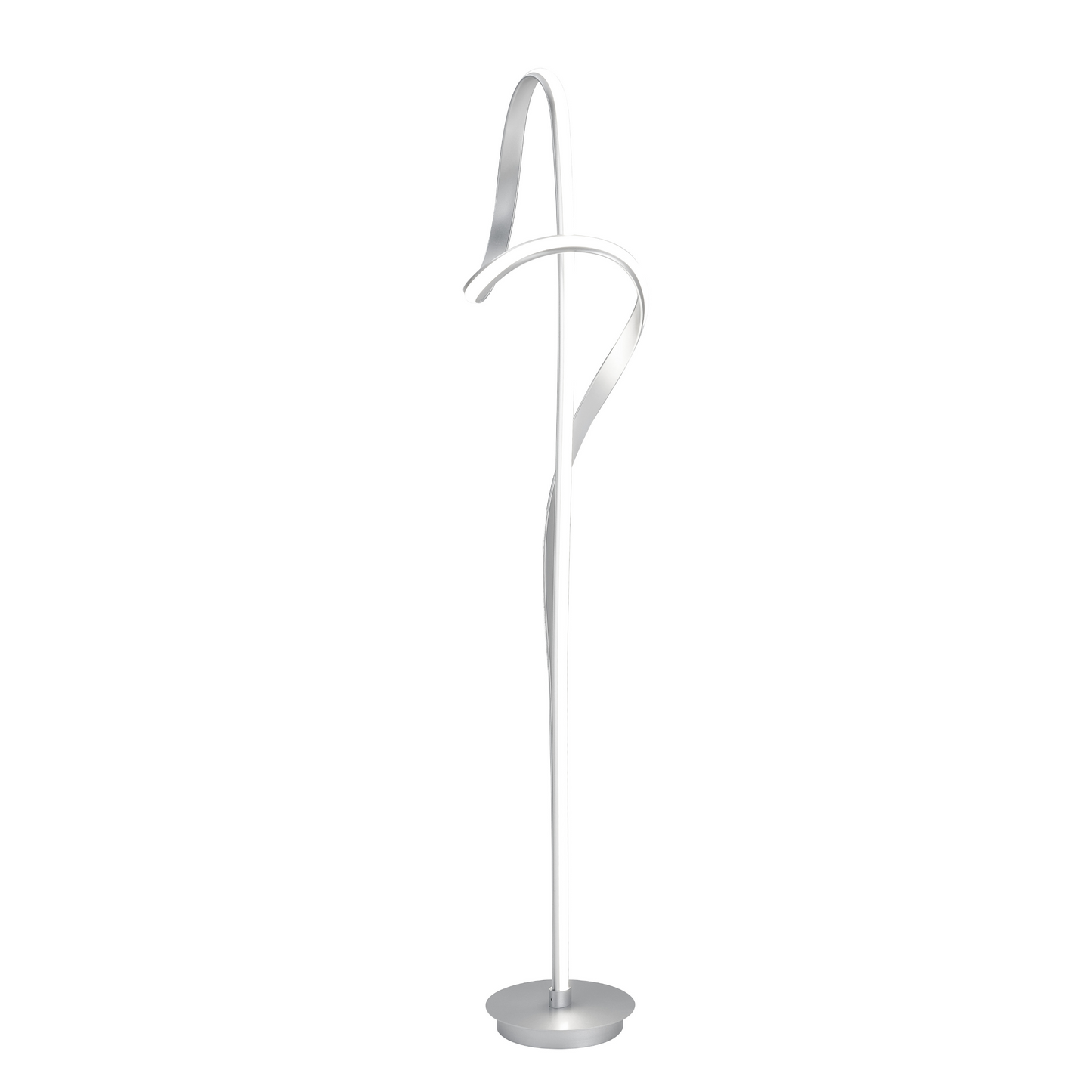 Budapest Dimmable LED 63" Tall Floor Lamp // Silver - Disselt Designs