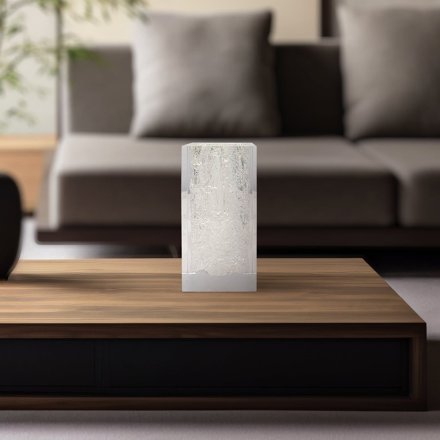Clear Cubic Resin Sculpture - Disselt Designs