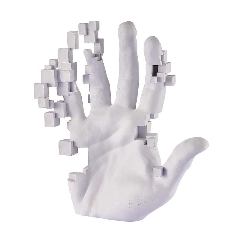Pixel Hand // Matte White - Disselt Designs