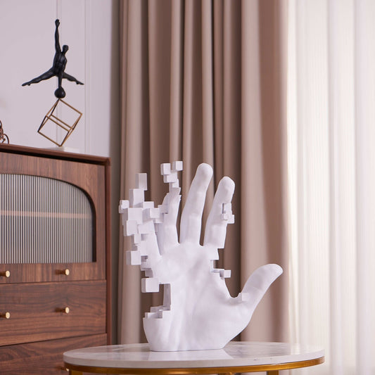 Pixel Hand // Matte White - Disselt Designs