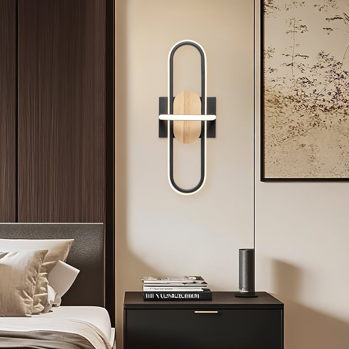 Wall Lamp Black & Wood - Disselt Designs