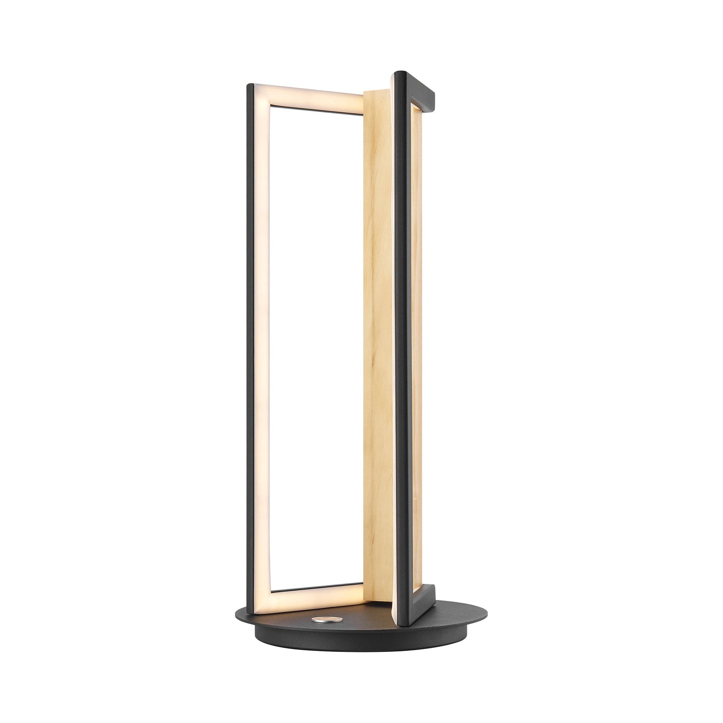 Table Lamp Satin Black & Wood - Disselt Designs