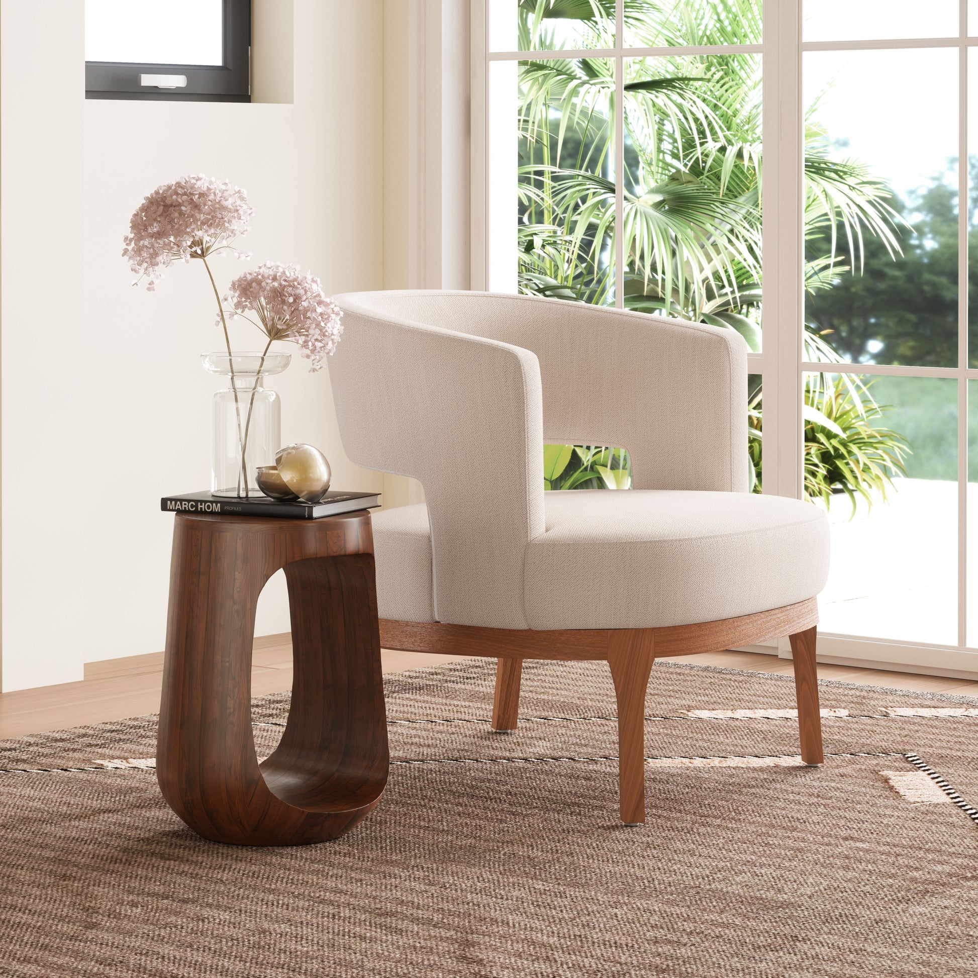 Okno Side Table Walnut - Disselt Designs