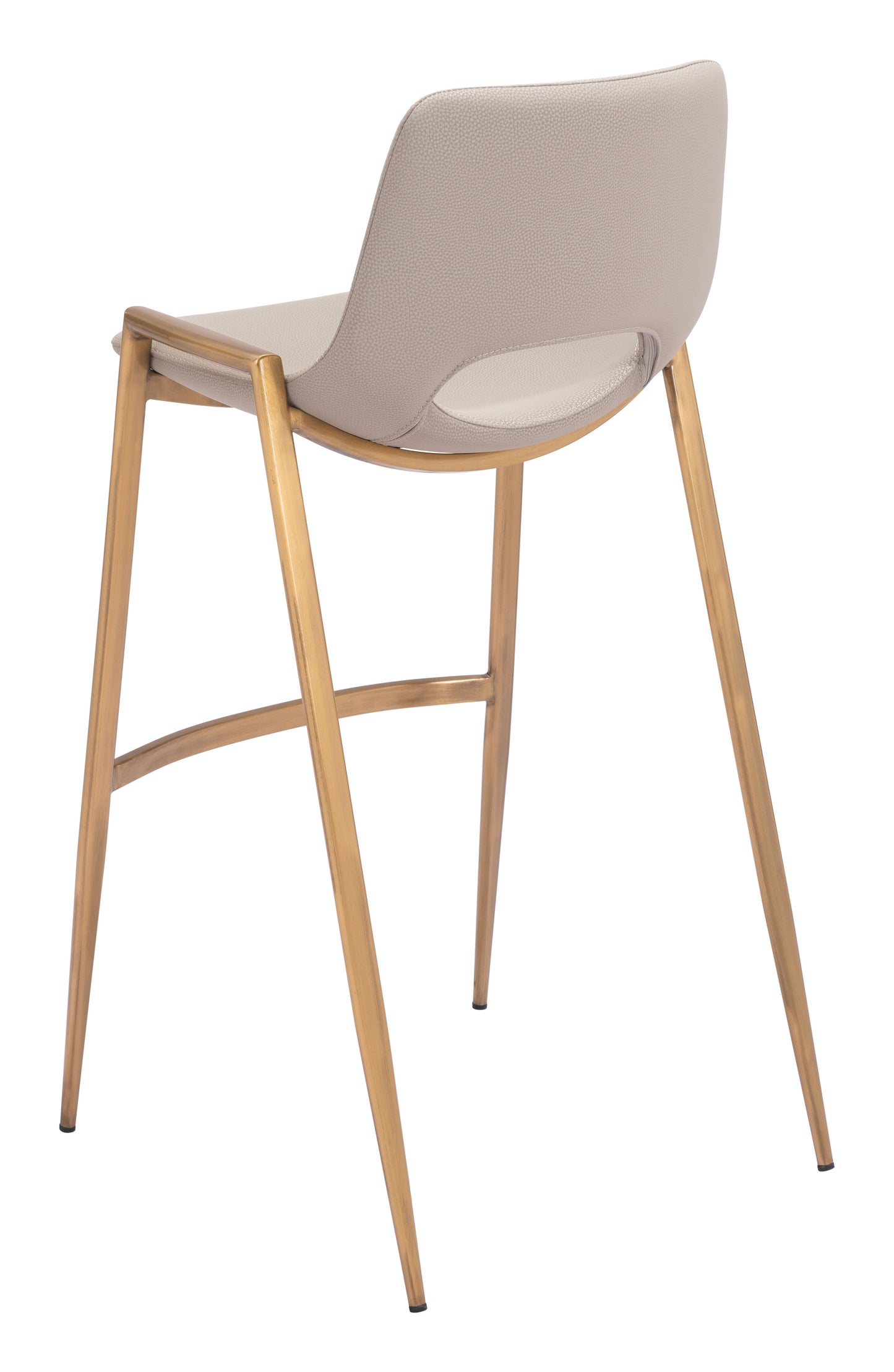 Desi Barstool (Set of 2) Beige & Gold - Disselt Designs