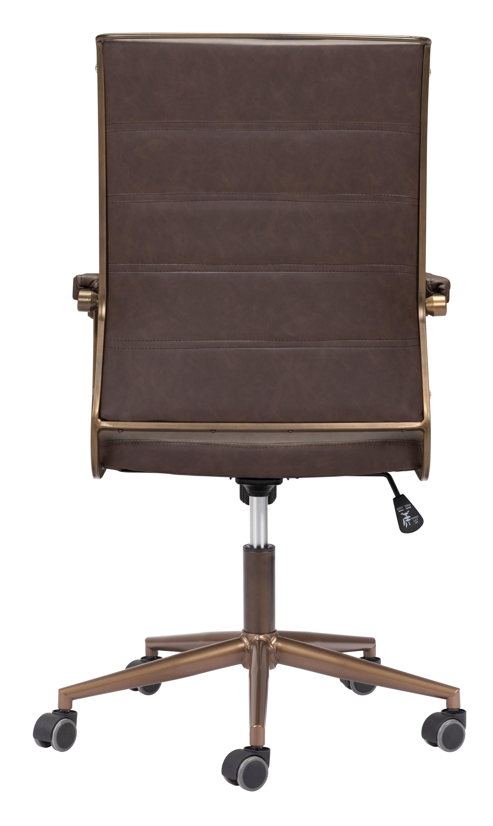 Auction Office Chair Espresso - Disselt Designs
