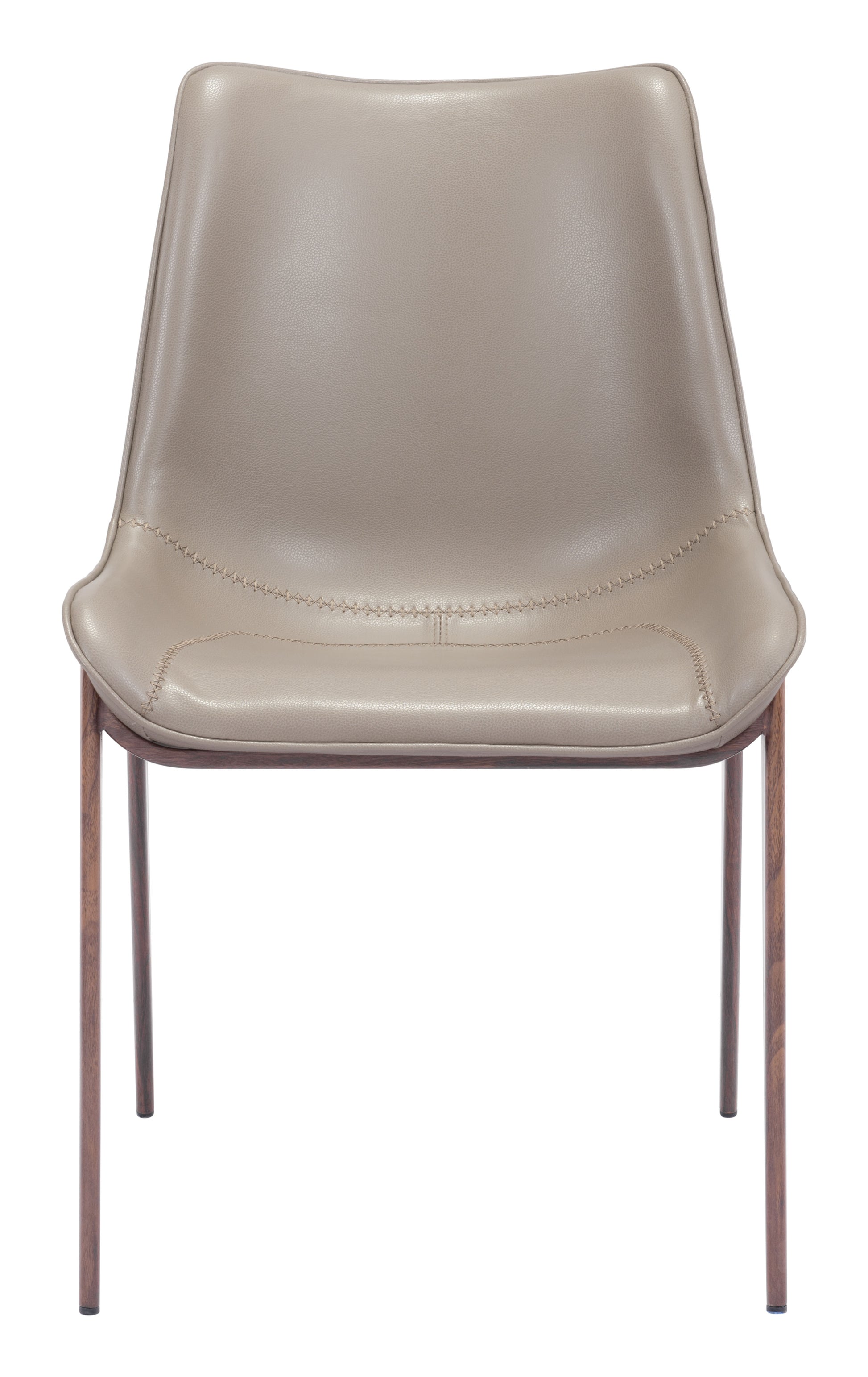 Magnus Dining Chair (Set of 2) Brown & Walnut - Disselt Designs