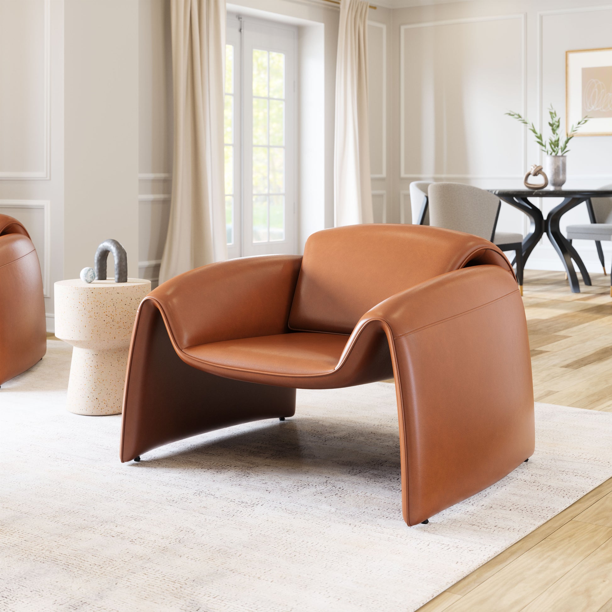 Horten Accent Chair Brown - Disselt Designs