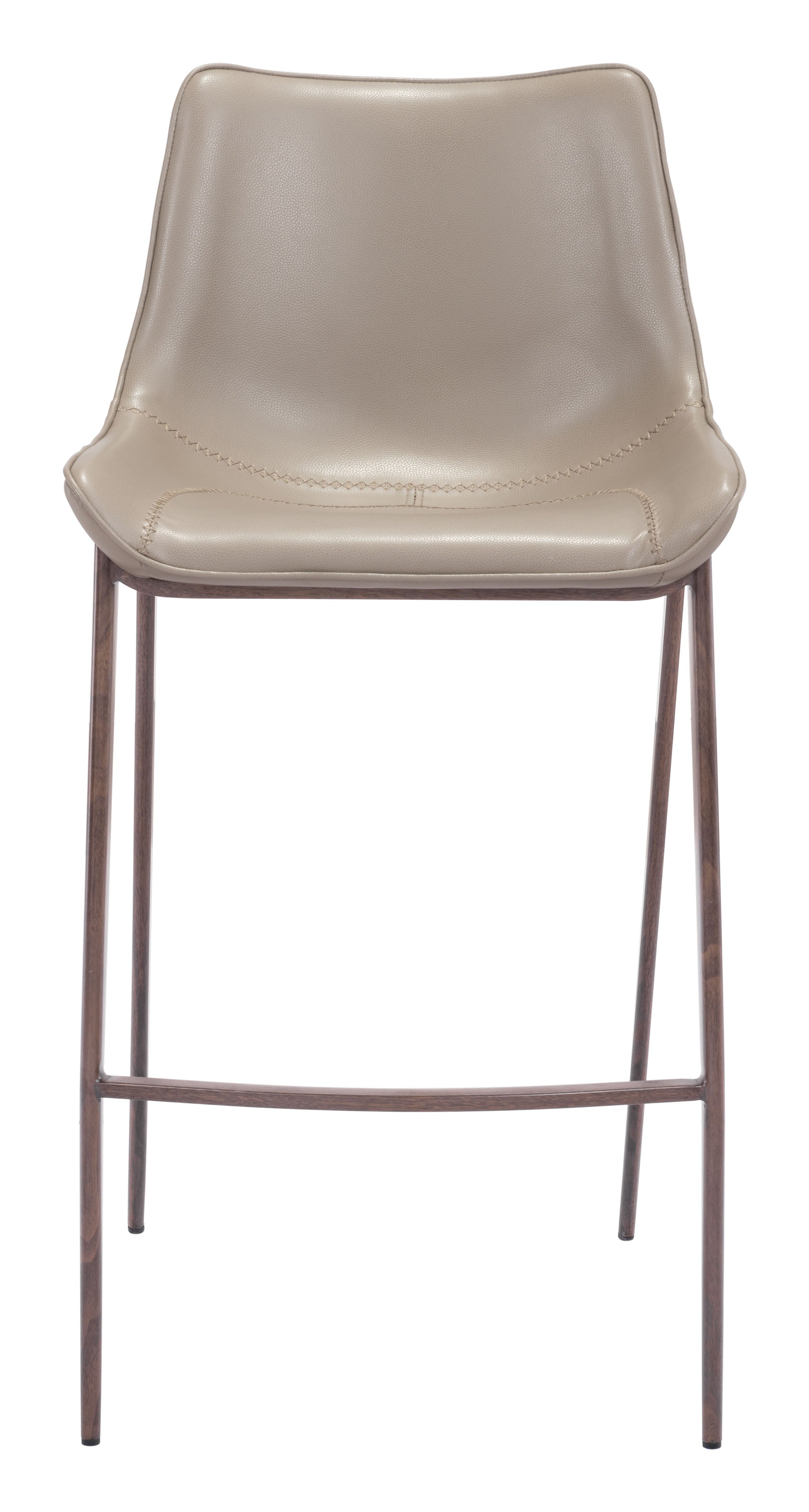 Magnus Barstool (Set of 2) Brown & Walnut - Disselt Designs