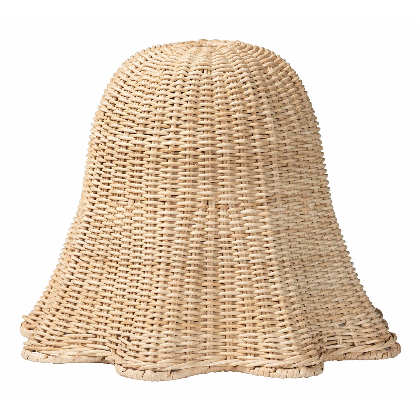 SEMIRA | bali & pari Bohemian Natural Scalloped Rattan Pendant Lampshade