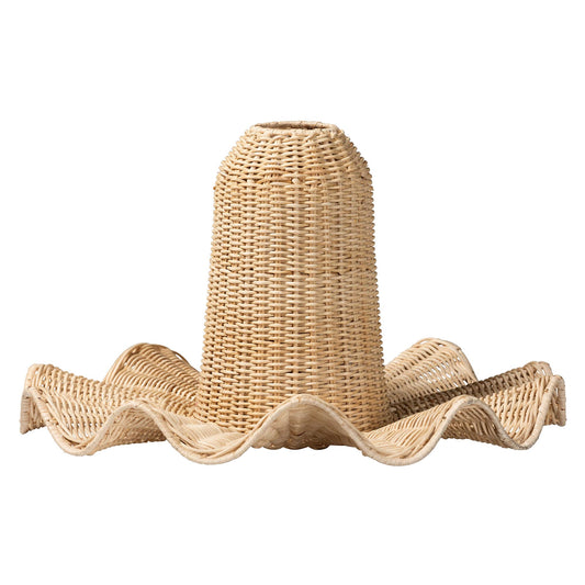 LAVADA | bali & pari Bohemian Natural Scalloped Rattan Pendant Lampshade