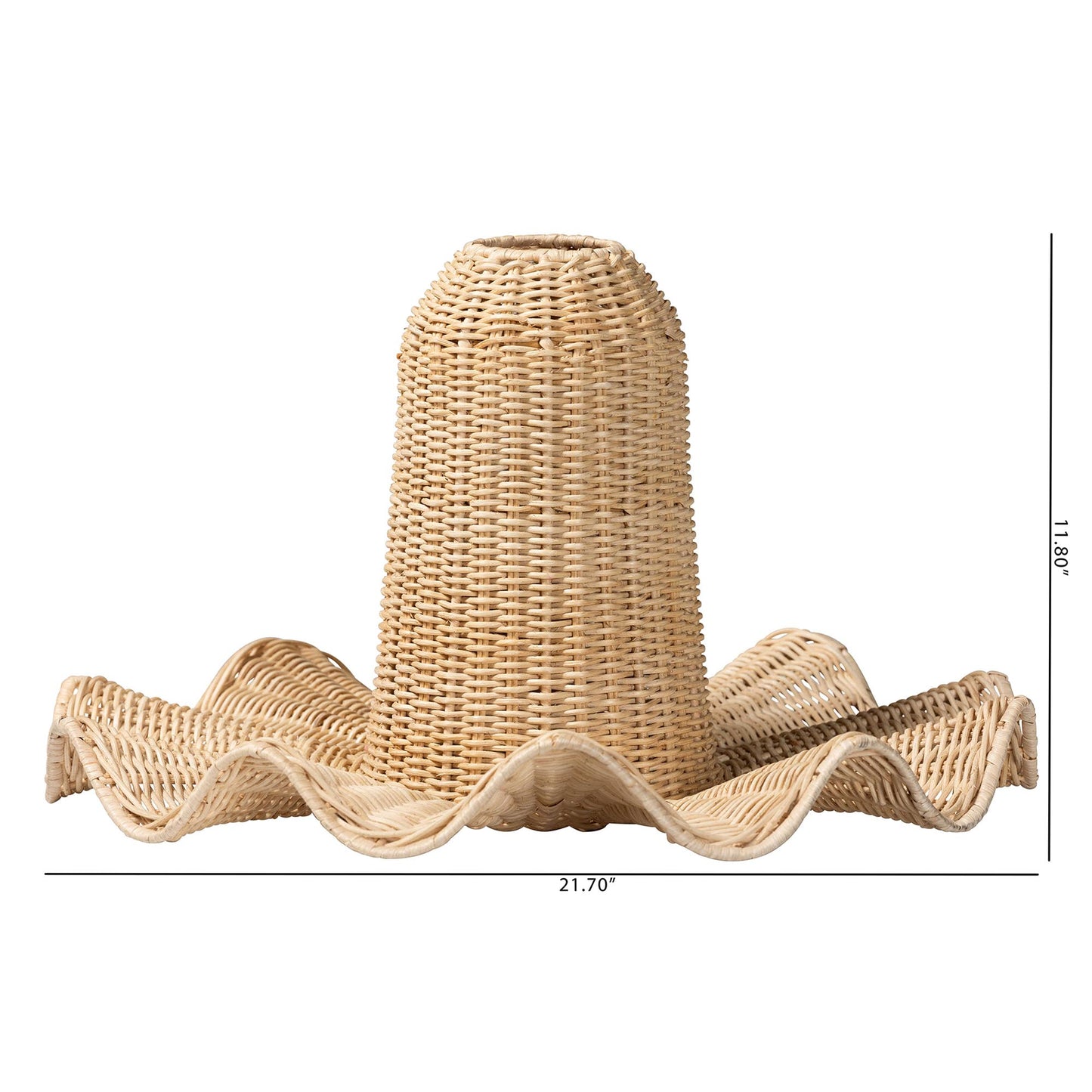 LAVADA | bali & pari Bohemian Natural Scalloped Rattan Pendant Lampshade