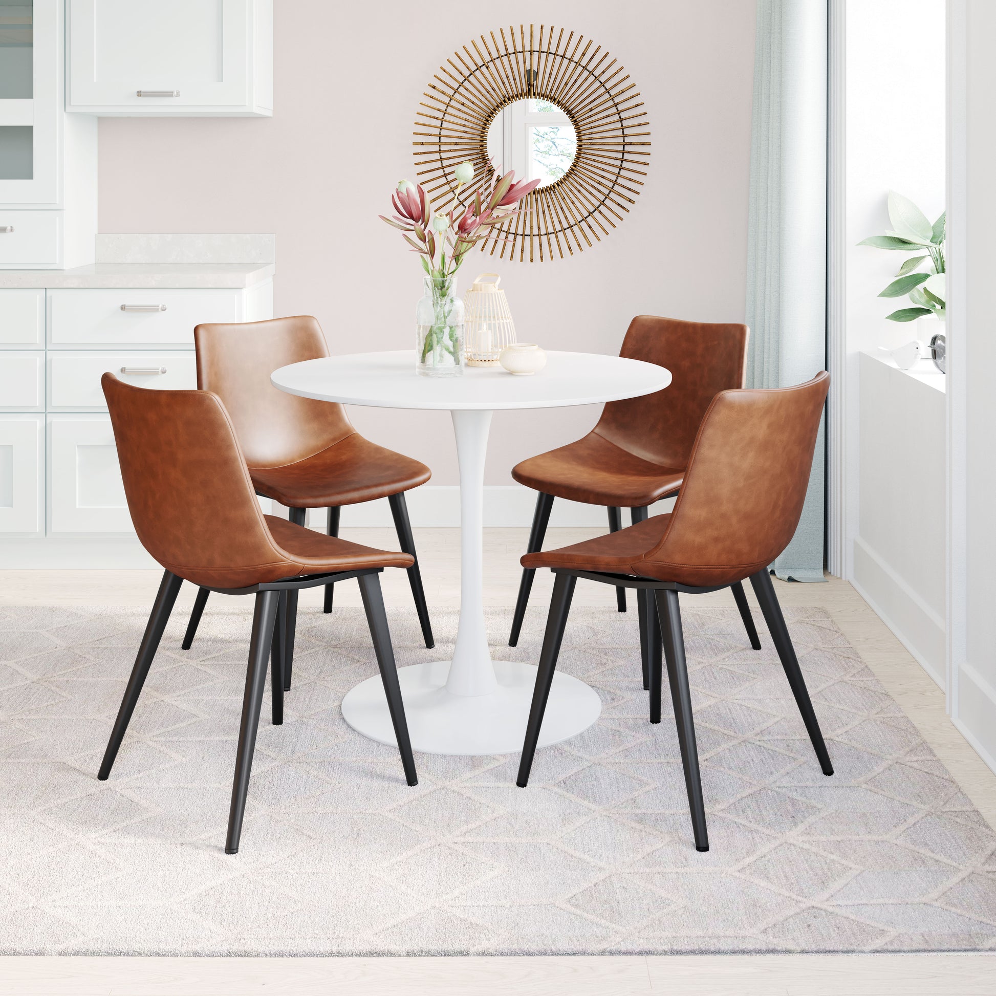 Daniel Dining Chair (Set of 2) Vintage Brown - Disselt Designs