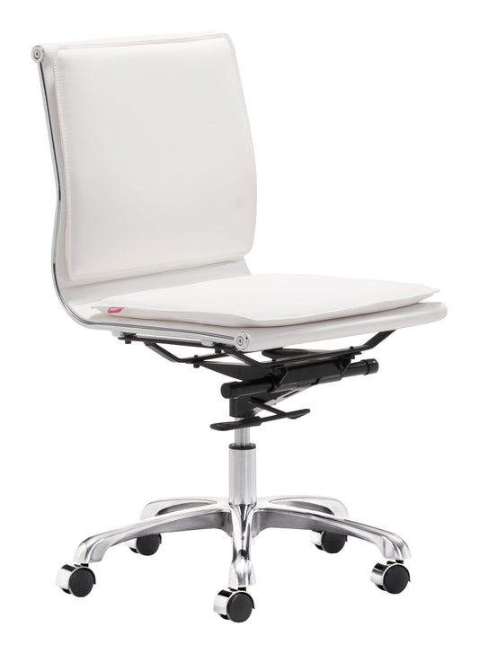 Lider Plus Armless Office Chair White - Disselt Designs