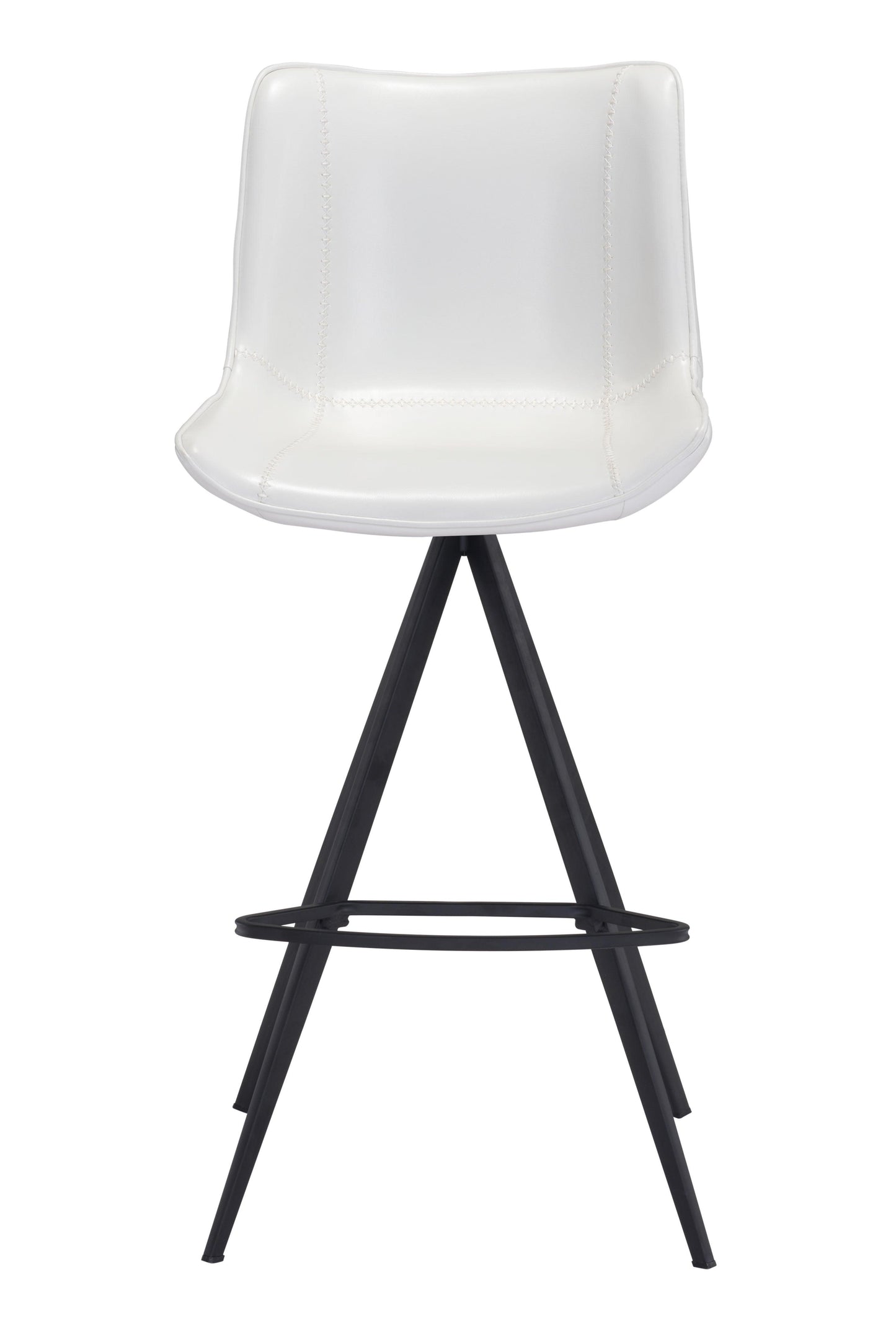Aki Barstool (Set of 2) White & Black - Disselt Designs