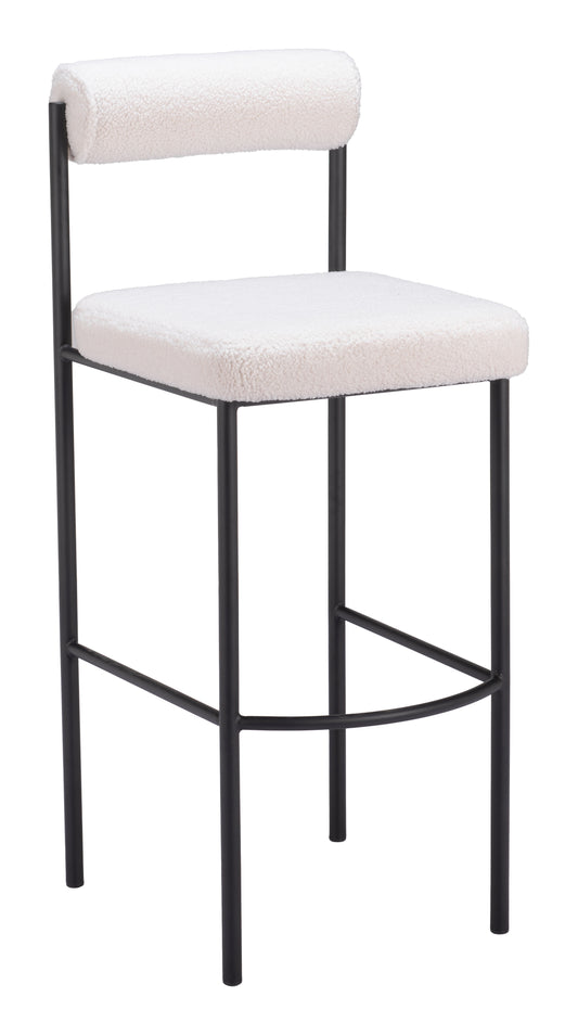 Livorno Barstool (Set of 2) Ivory - Disselt Designs