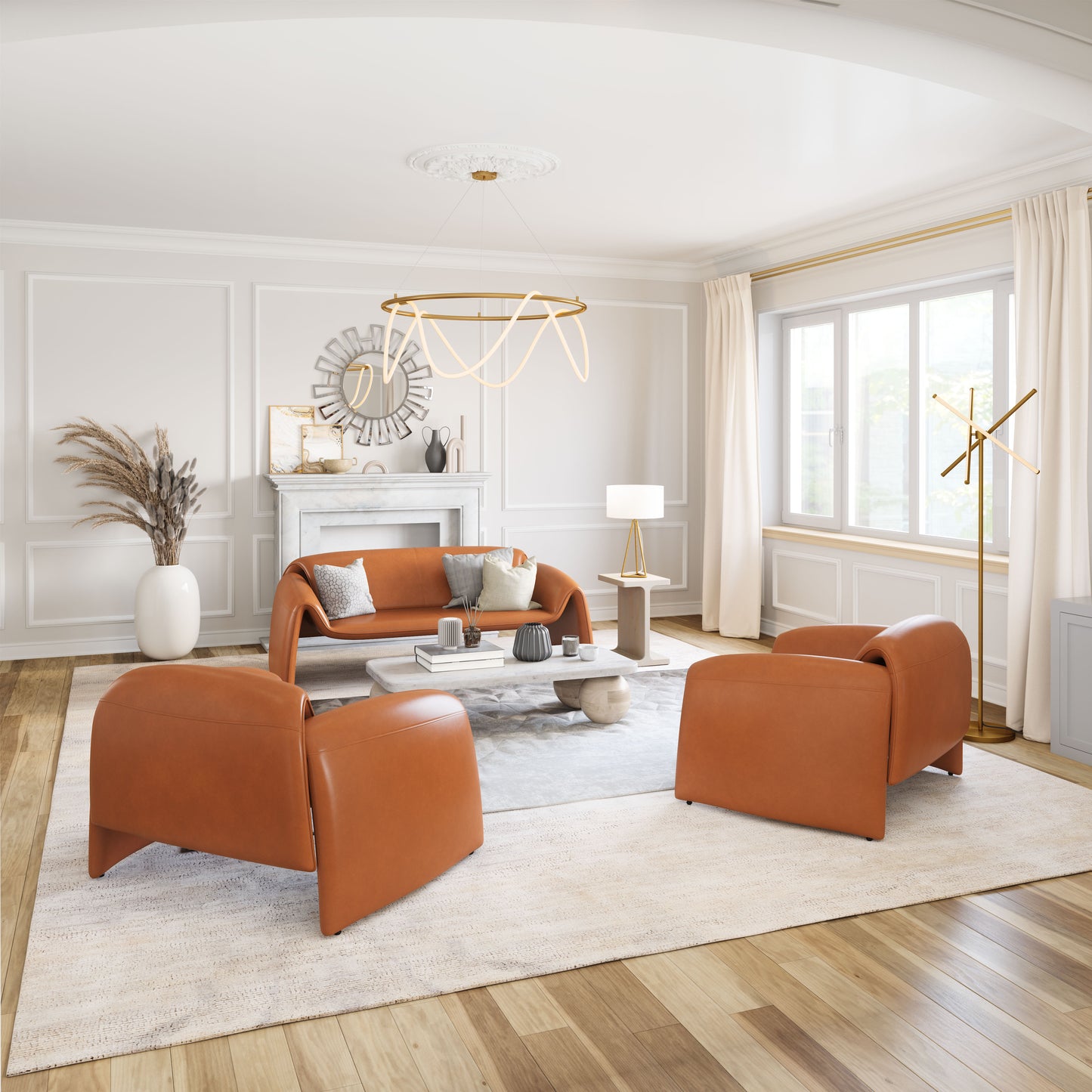 Camakat Coffee Table White & Whitewashed - Disselt Designs